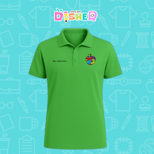 PBD-C-0067: Polo Bordada Dry Fit Caballero I  Manzana risco