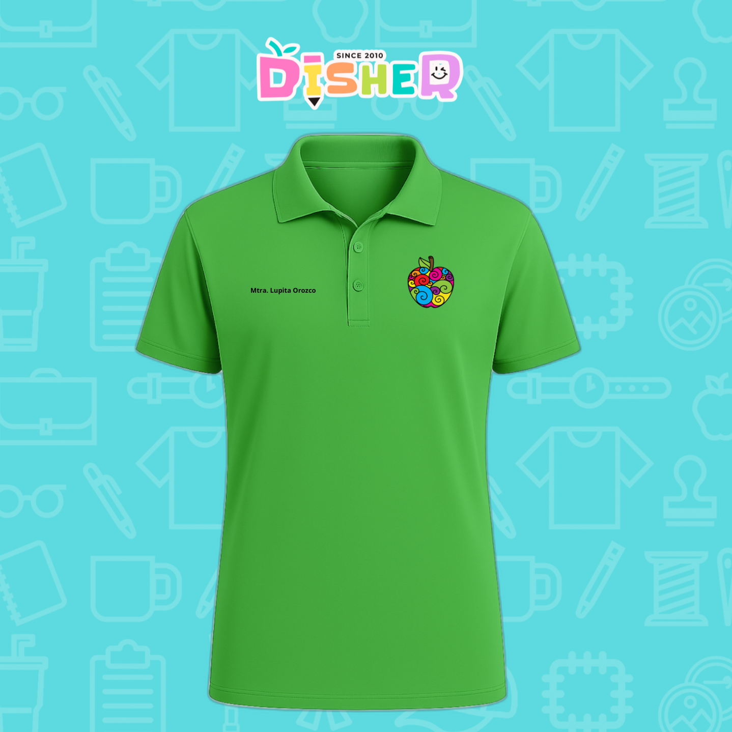 PBD-C-0067: Polo Bordada Dry Fit Caballero I Manzana risco