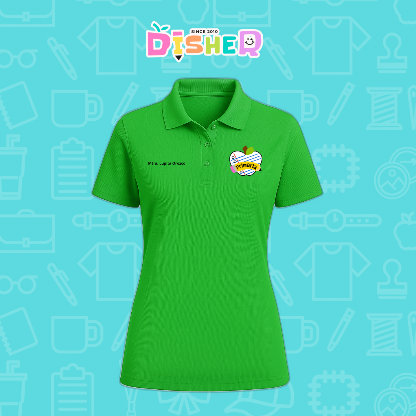 PBD-D-093: Polo Bordada Dry Fit Dama I Corazón papel primaria
