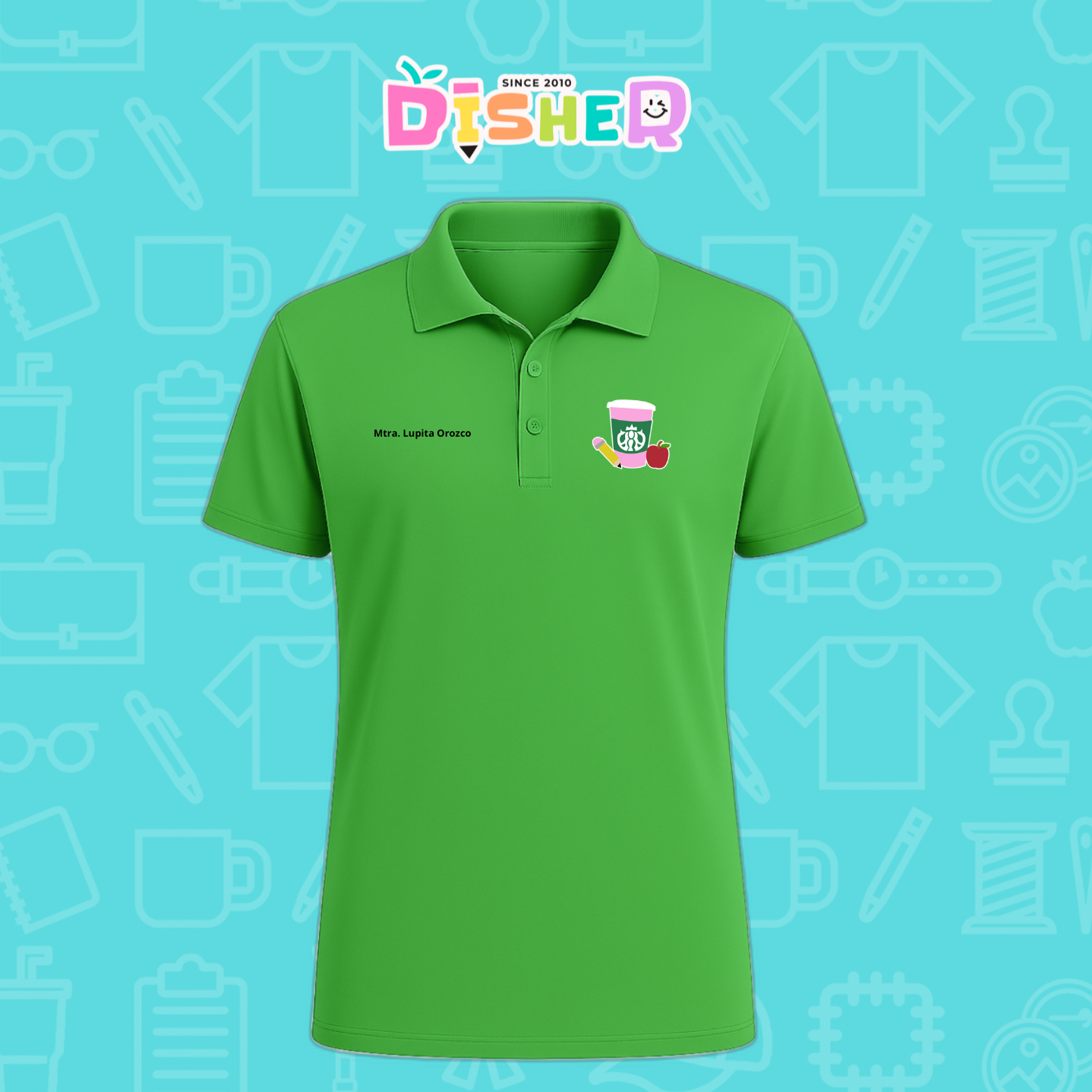 PBD-C-0037: Polo Bordada Dry Fit Caballero I Teacher Starbucks
