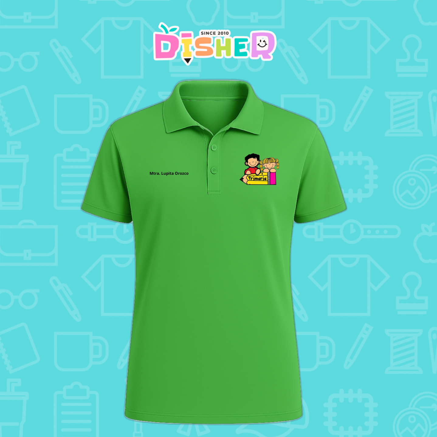 PBD-C-0080: Polo Bordada Dry Fit Caballero I Niños primarias