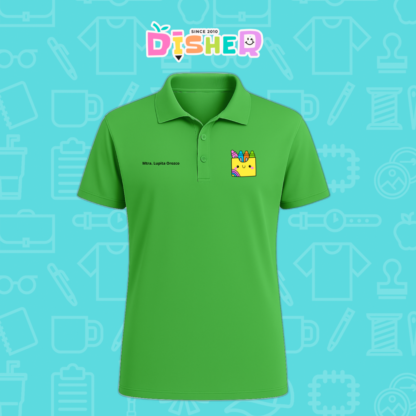 PBD-C-0016: Polo Bordada Dry Fit Caballero I Cajita crayola