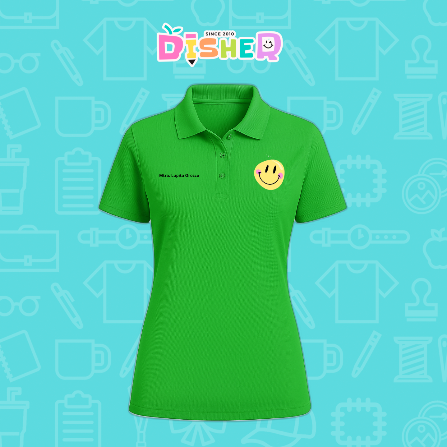 PBD-D-021: Polo Bordada Dry Fit Dama I Happy face