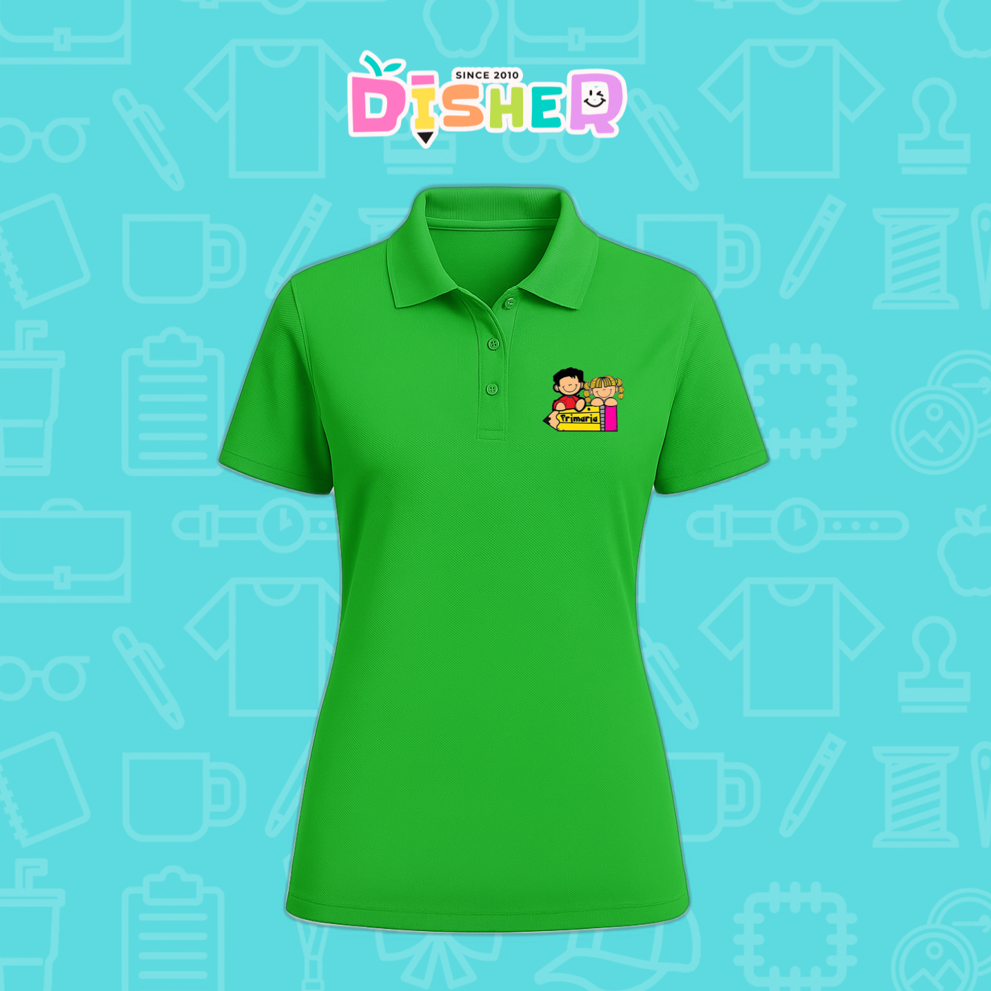 PBD-D-081: Polo Bordada Dry Fit Dama I Niños preescolar