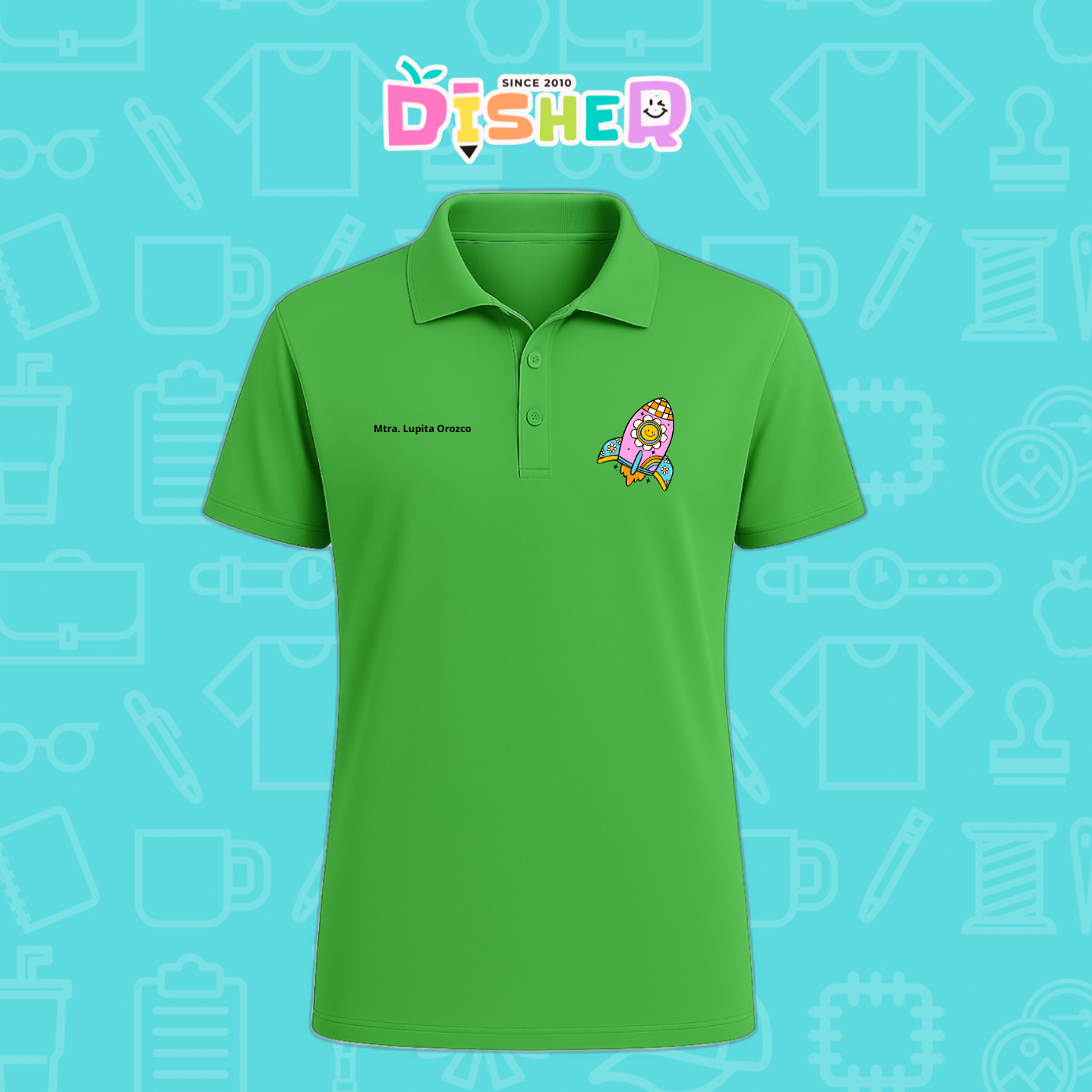 PBD-C-0027: Polo Bordada Dry Fit Caballero I Cohete