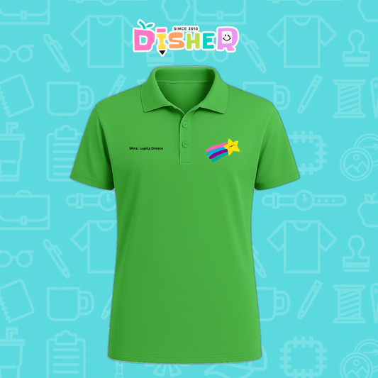 PBD-C-0019: Polo Bordada Dry Fit Caballero I Estrella fugaz