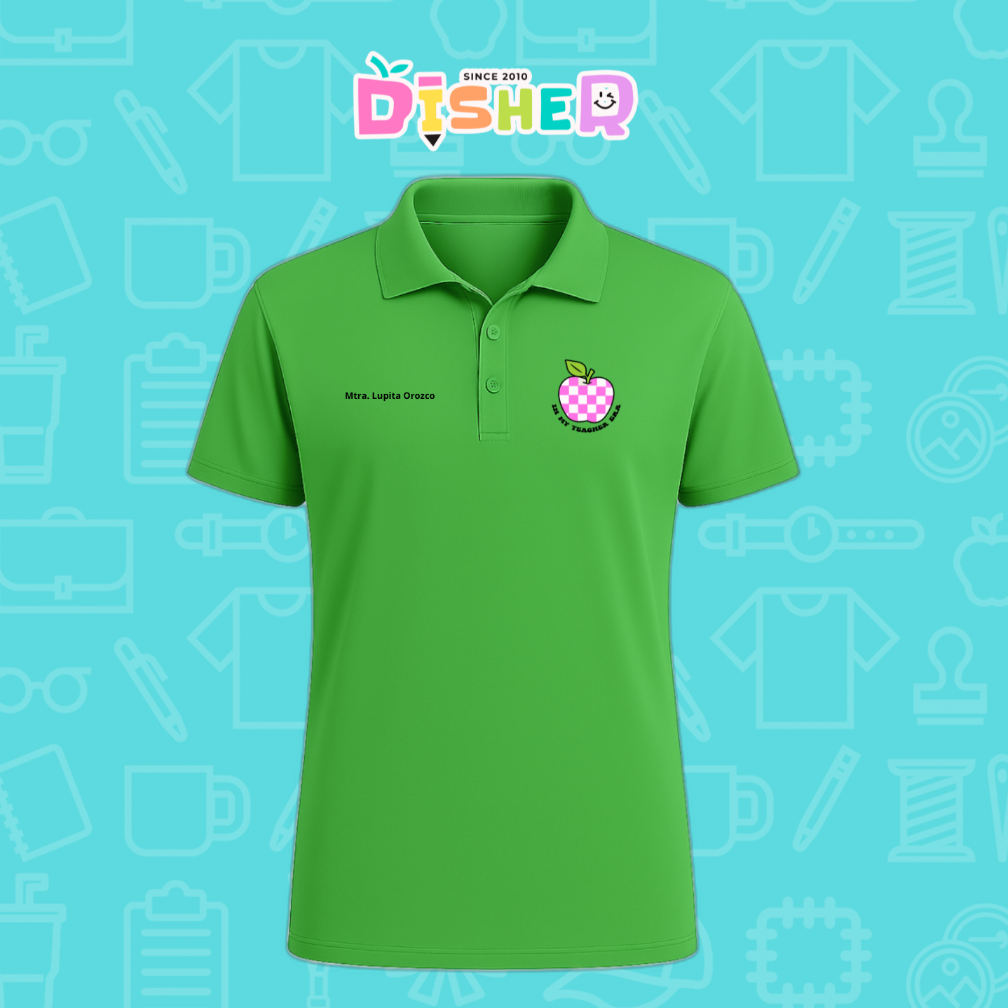 PBD-C-0026: Polo Bordada Dry Fit Caballero I Manzana cuadros