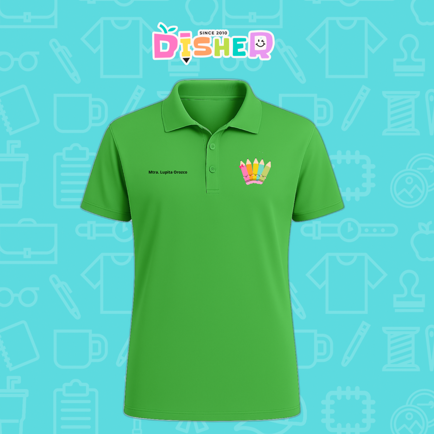 PBD-C-0042: Polo Bordada Dry Fit Caballero I Amigas crayolas