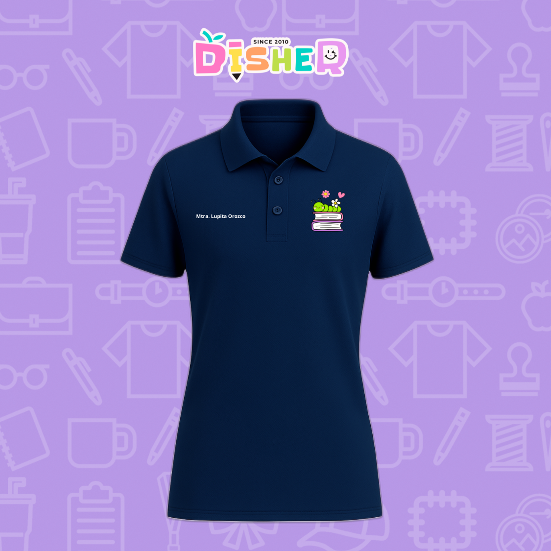PBD-D-004 : Polo Bordada Dry Fit Dama I Gusanito libros