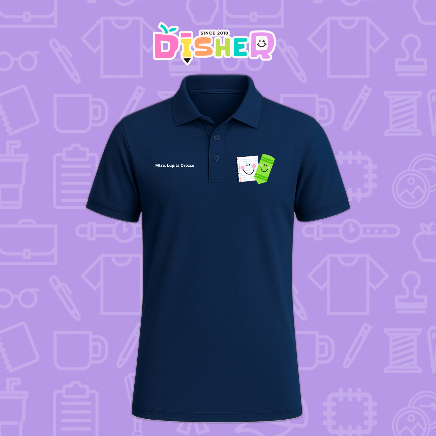 PBD-C-0033: Polo Bordada Dry Fit Caballero I Paper pencil
