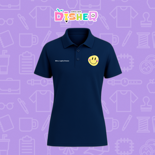 PBD-D-021: Polo Bordada Dry Fit Dama I Happy face