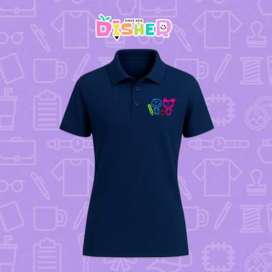 PBD-D-062: Polo Bordada Dry Fit Dama I Niños trazos