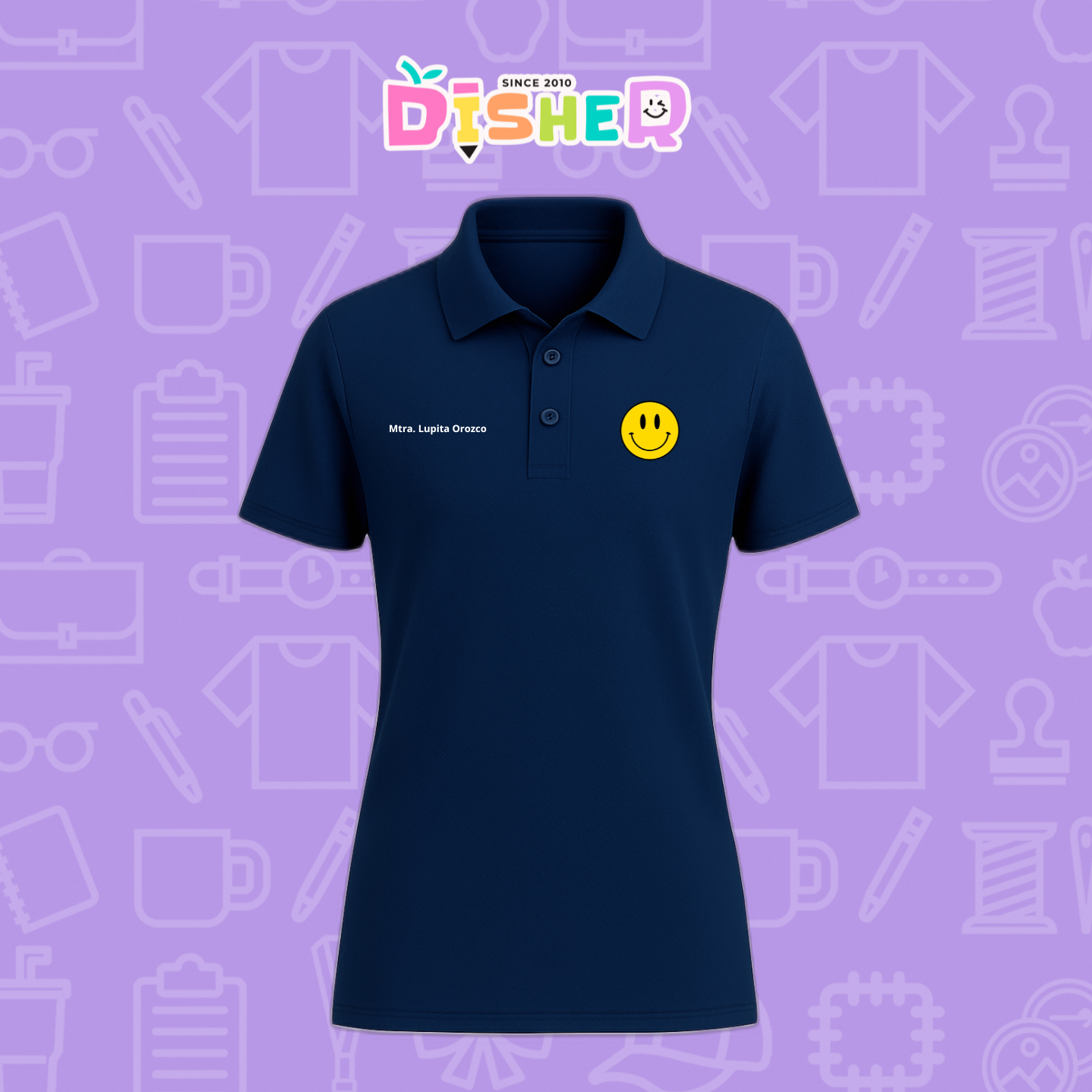 PBD-D-083: Polo Bordada Dry Fit Dama I Smily
