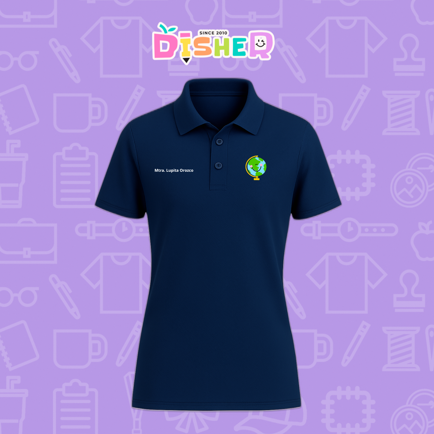 PBD-D-034: Polo Bordada Dry Fit Dama I Smile World