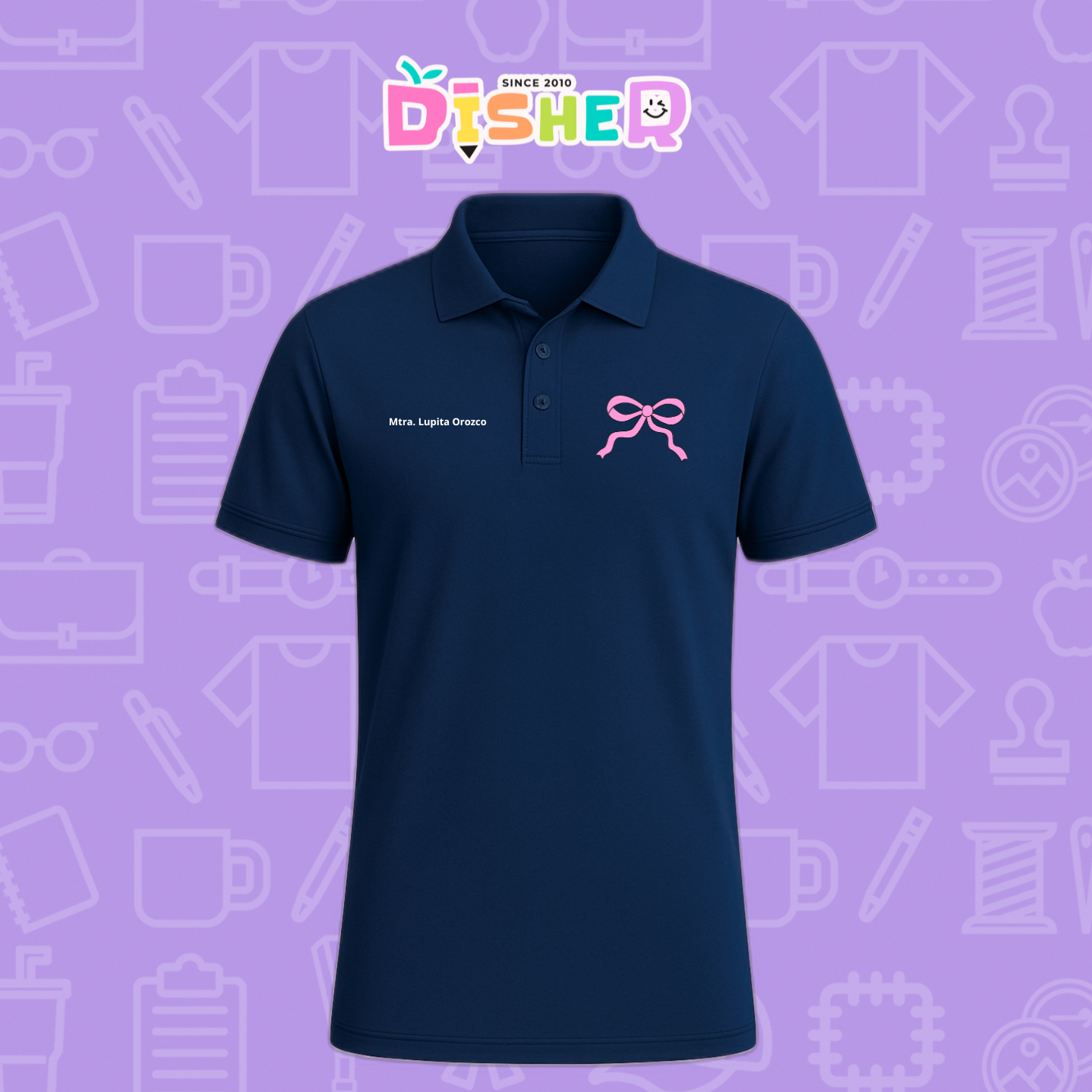 PBD-C-0048: Polo Bordada Dry Fit Caballero I Moño girly