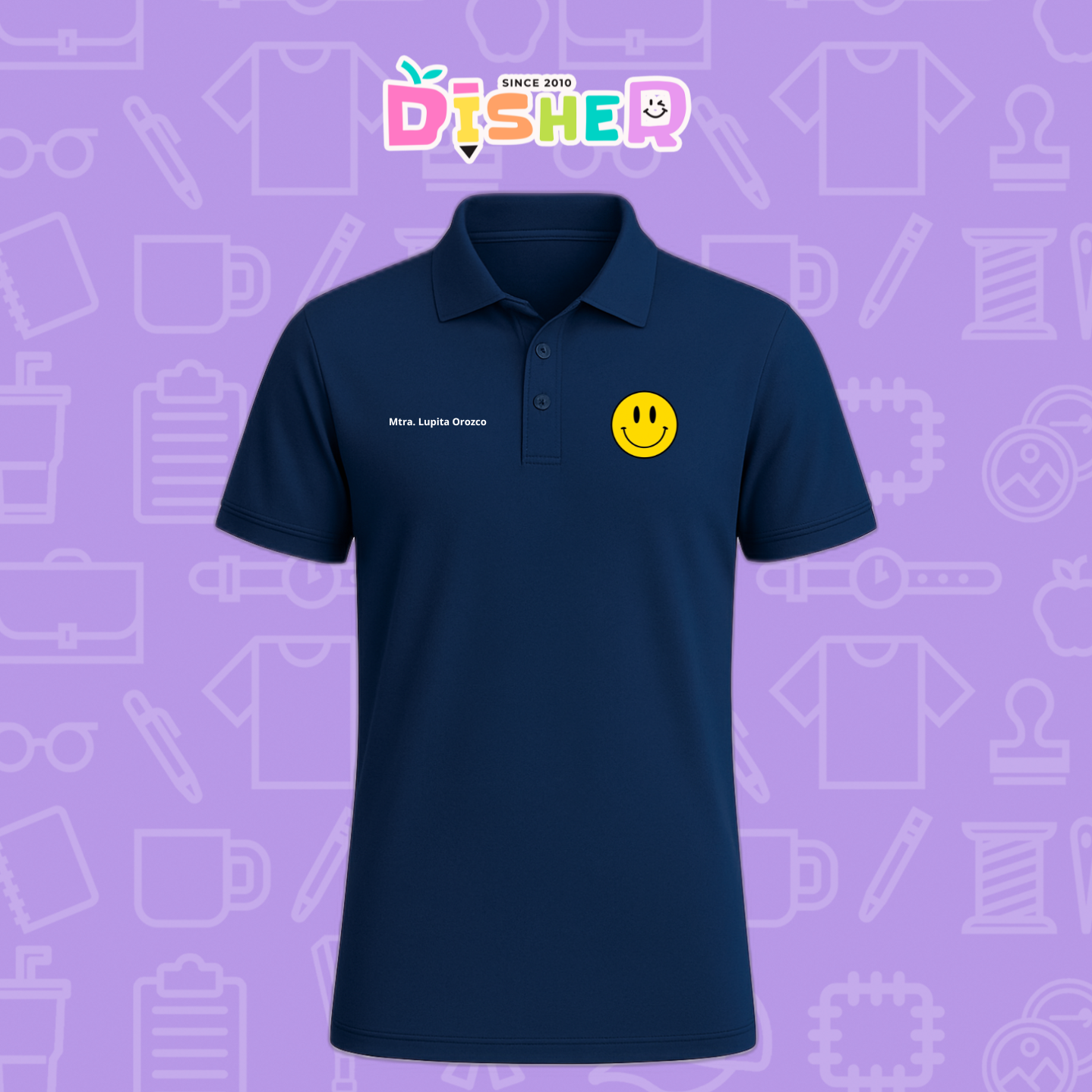 PBD-C-0083: Polo Bordada Dry Fit Caballero I Smily