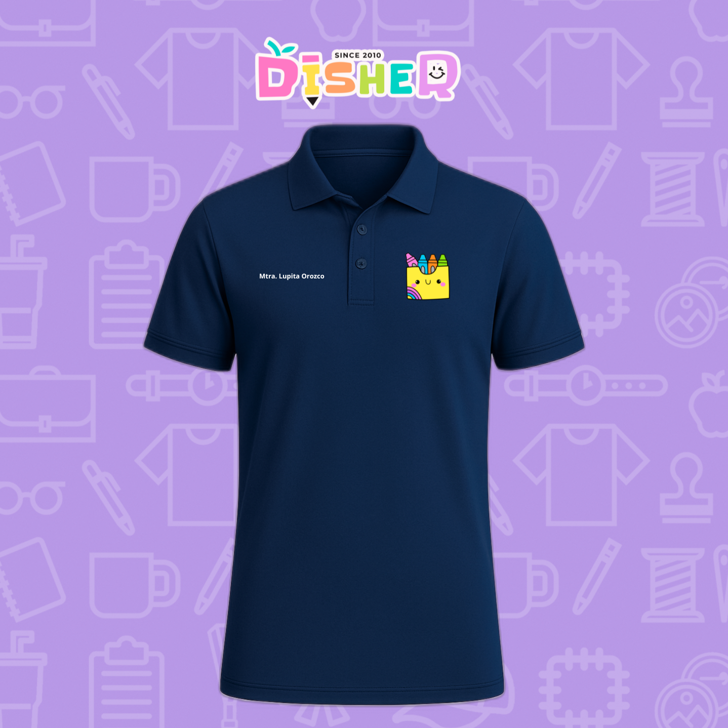 PBD-C-0016: Polo Bordada Dry Fit Caballero I Cajita crayola