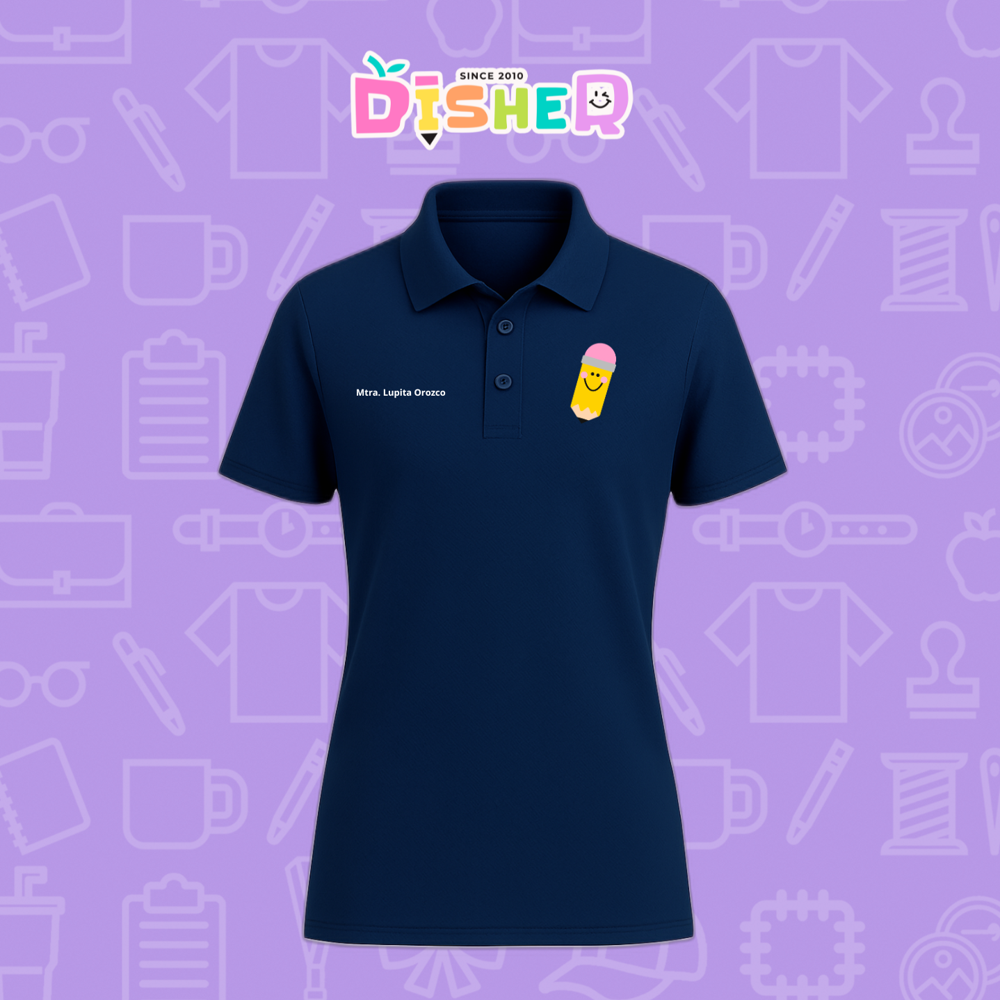 PBD-D-031: Polo Bordada Dry Fit Dama I Smile Pencil