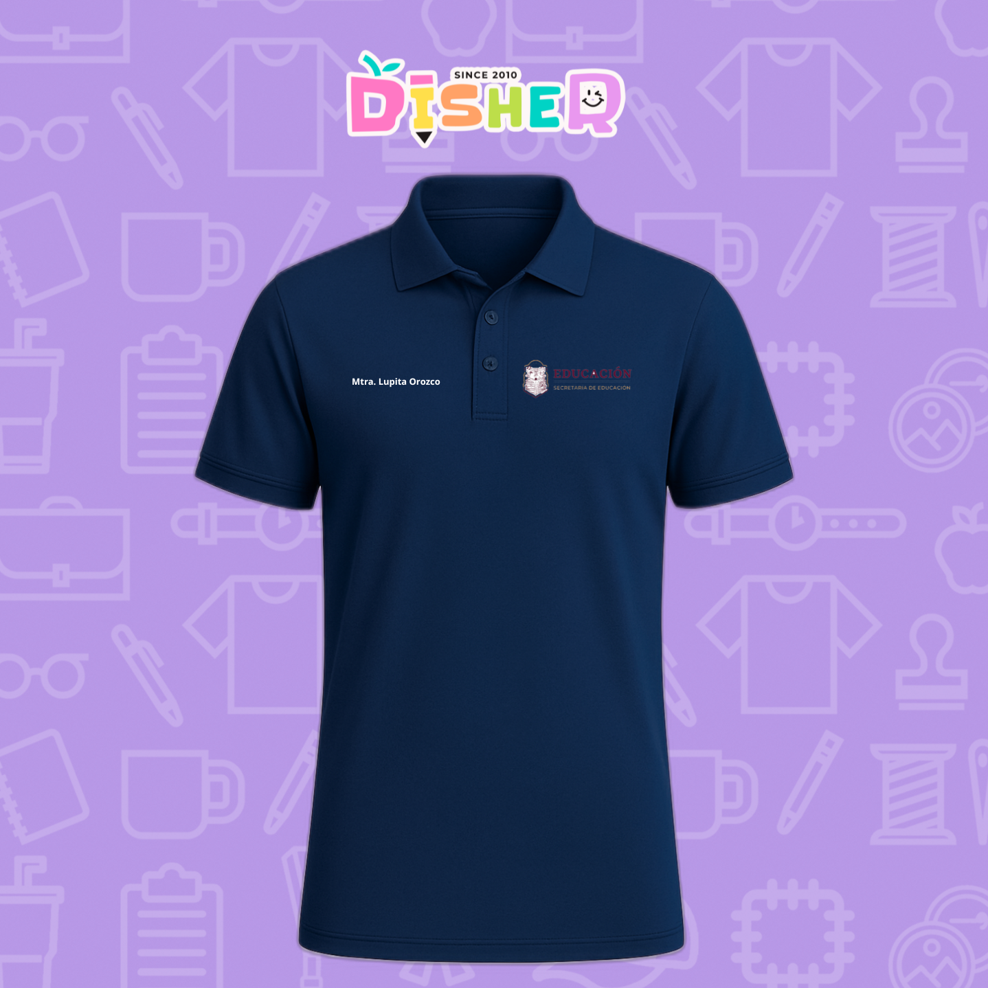 PBD-C-0096: Polo Bordada Dry Fit Caballero I Educación
