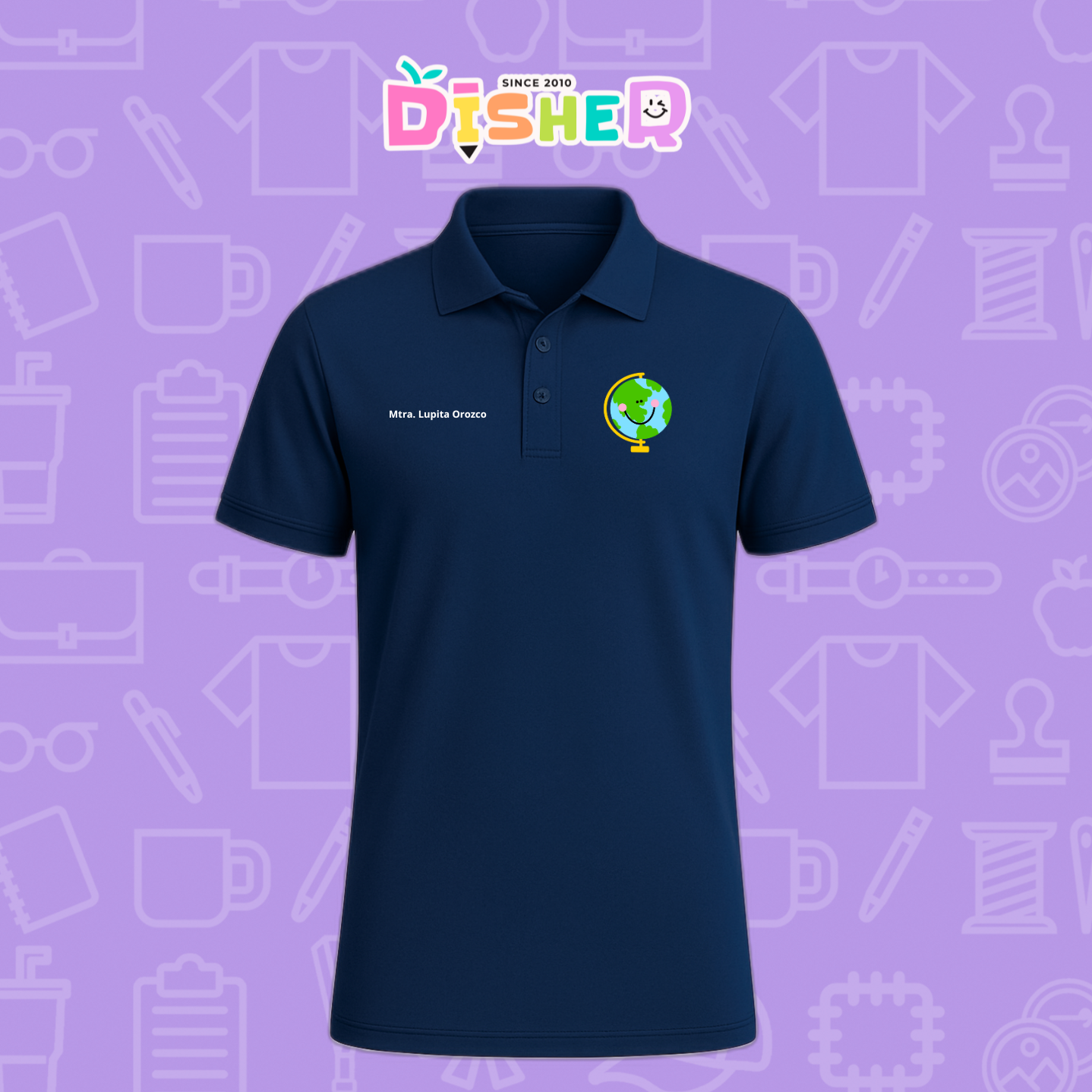 PBD-C-0034: Polo Bordada Dry Fit Caballero I Smile World