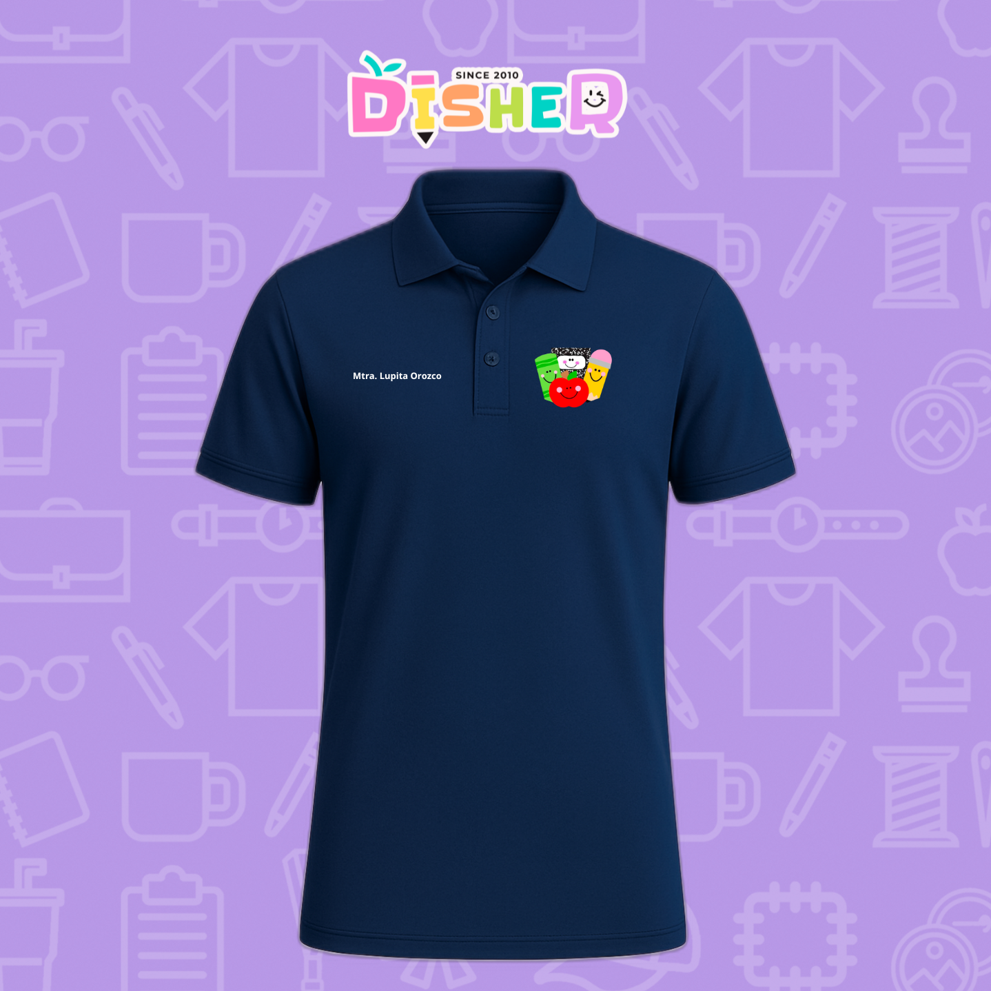 PBD-C-0032: Polo Bordada Dry Fit Caballero I Smile supplies