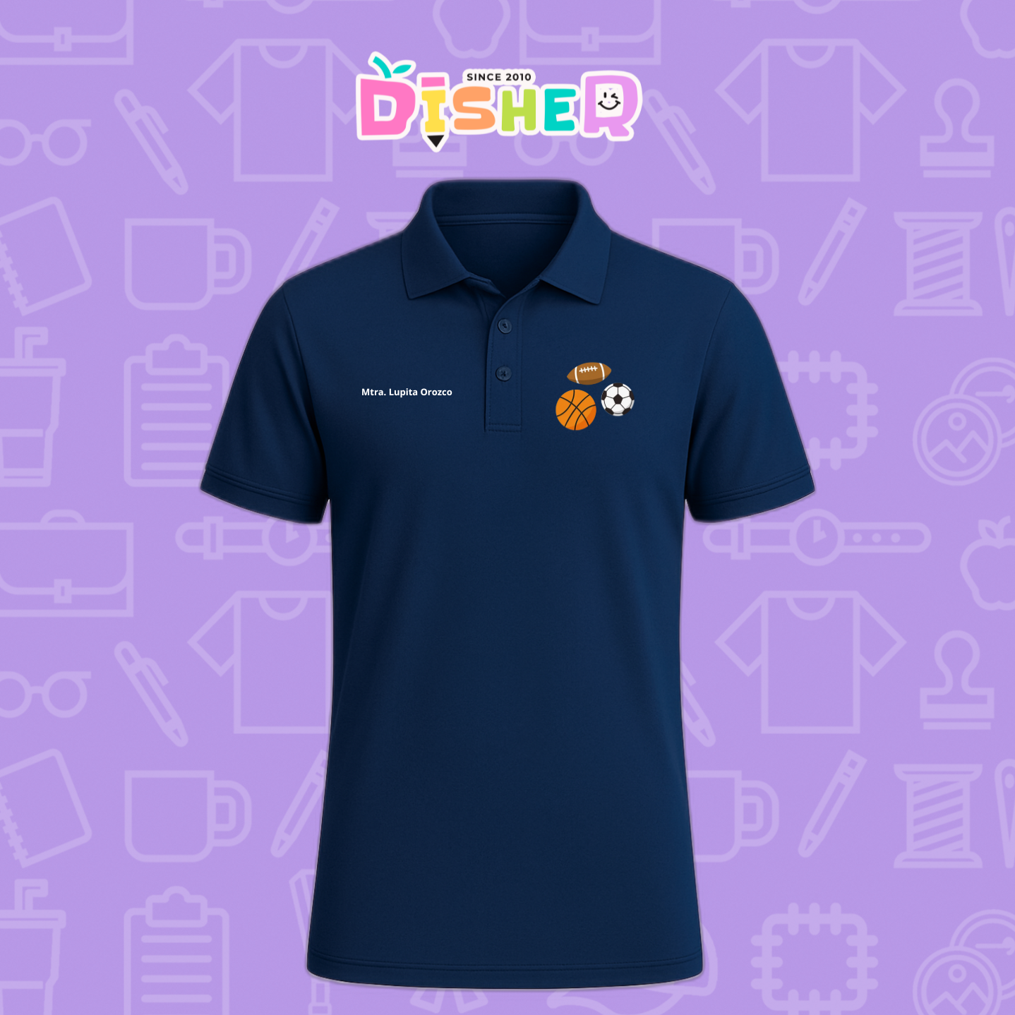 PBD-C-0060: Polo Bordada Dry Fit Caballero I Deportes