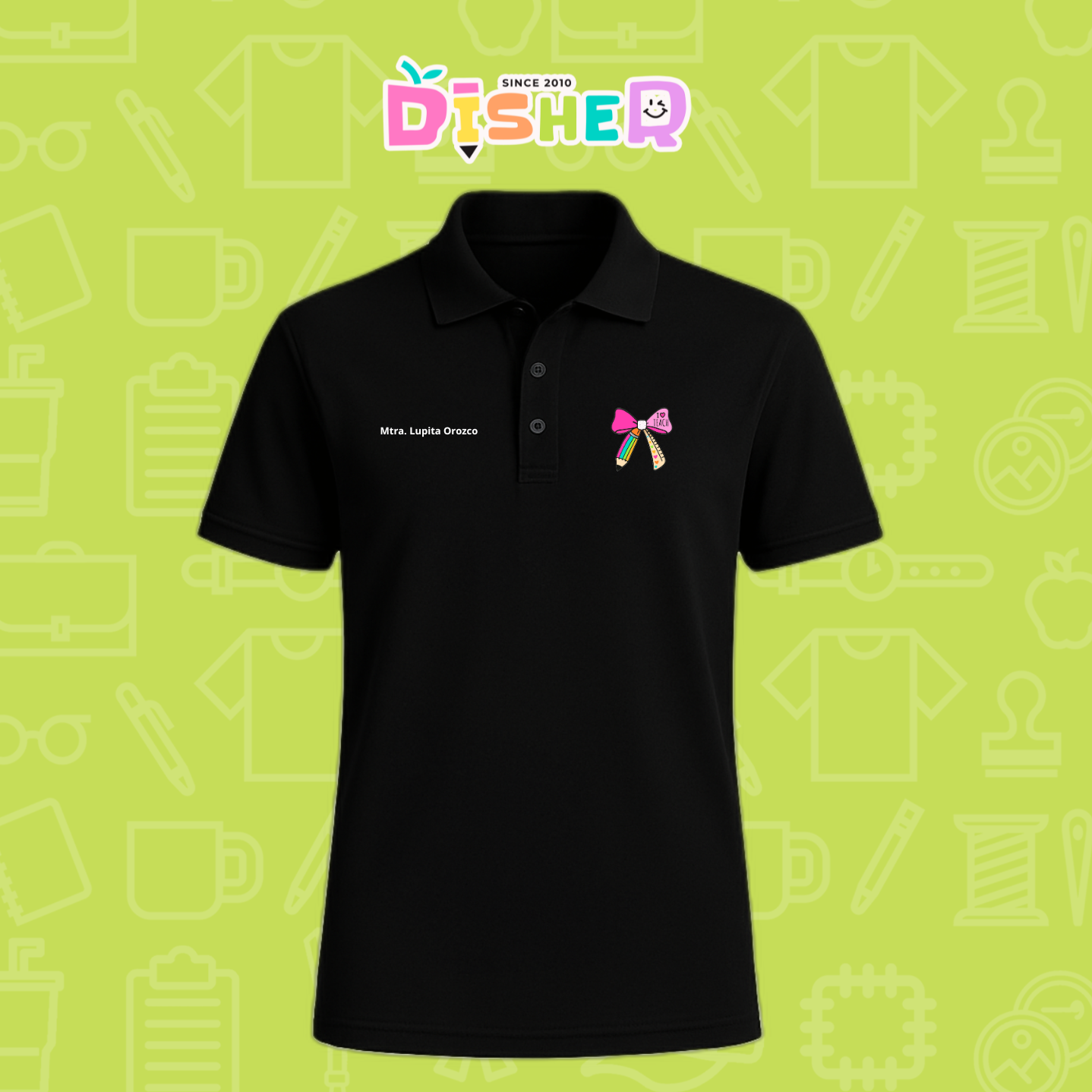 PBD-C-0040: Polo Bordada Dry Fit Caballero I Moño arcoiris