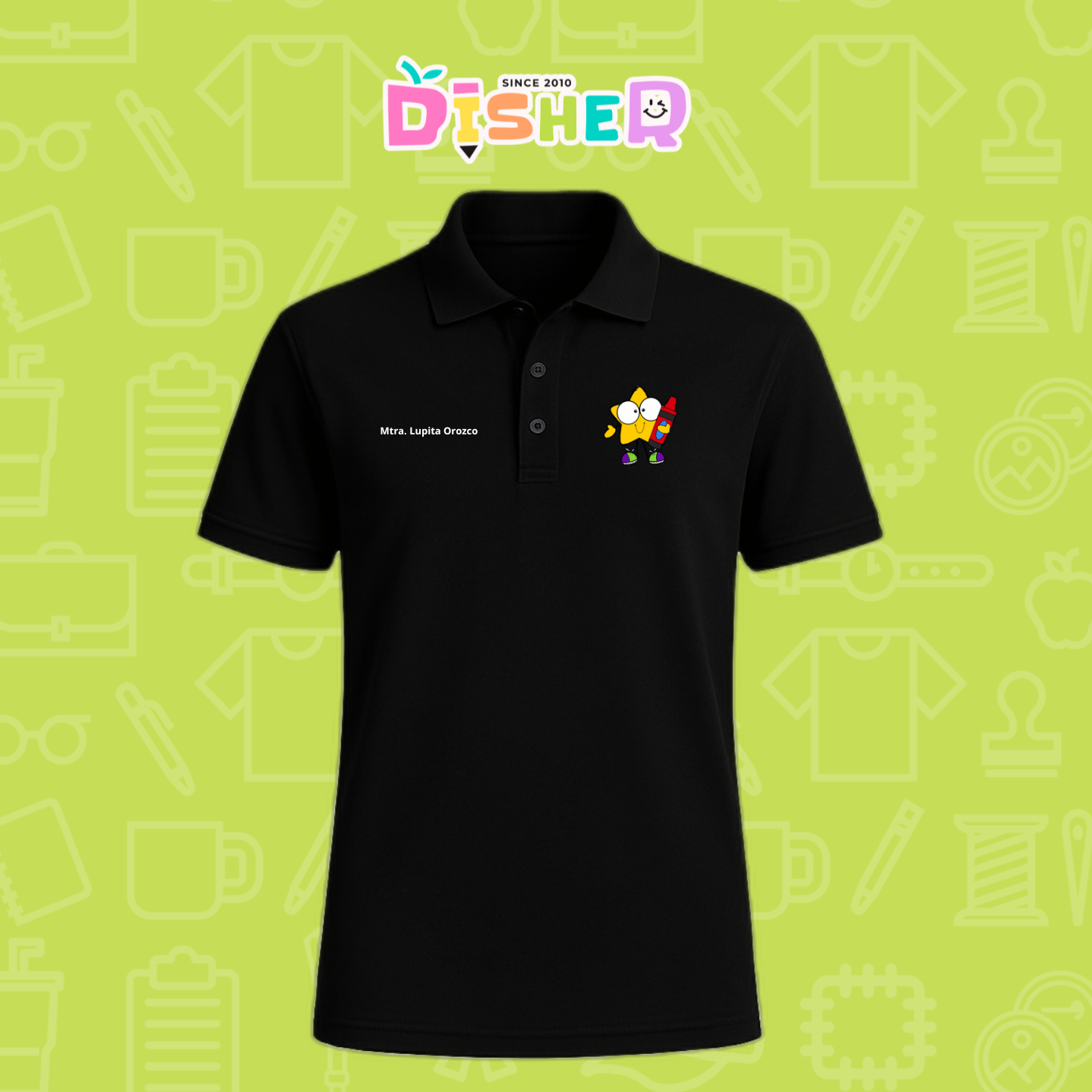 PBD-C-0066: Polo Bordada Dry Fit Caballero I Estrella manitas