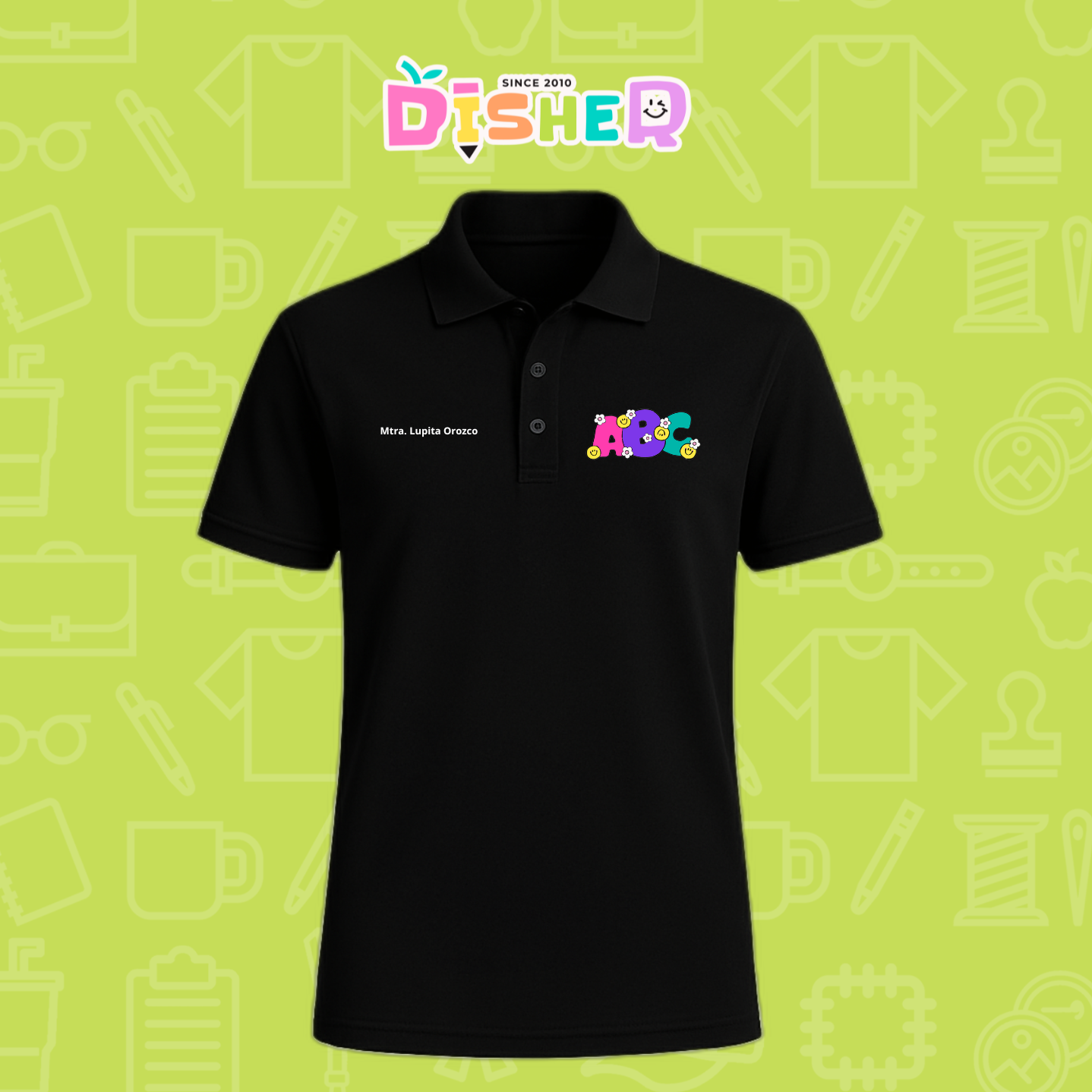 PBD-C-0043: Polo Bordada Dry Fit Caballero I Abc flores