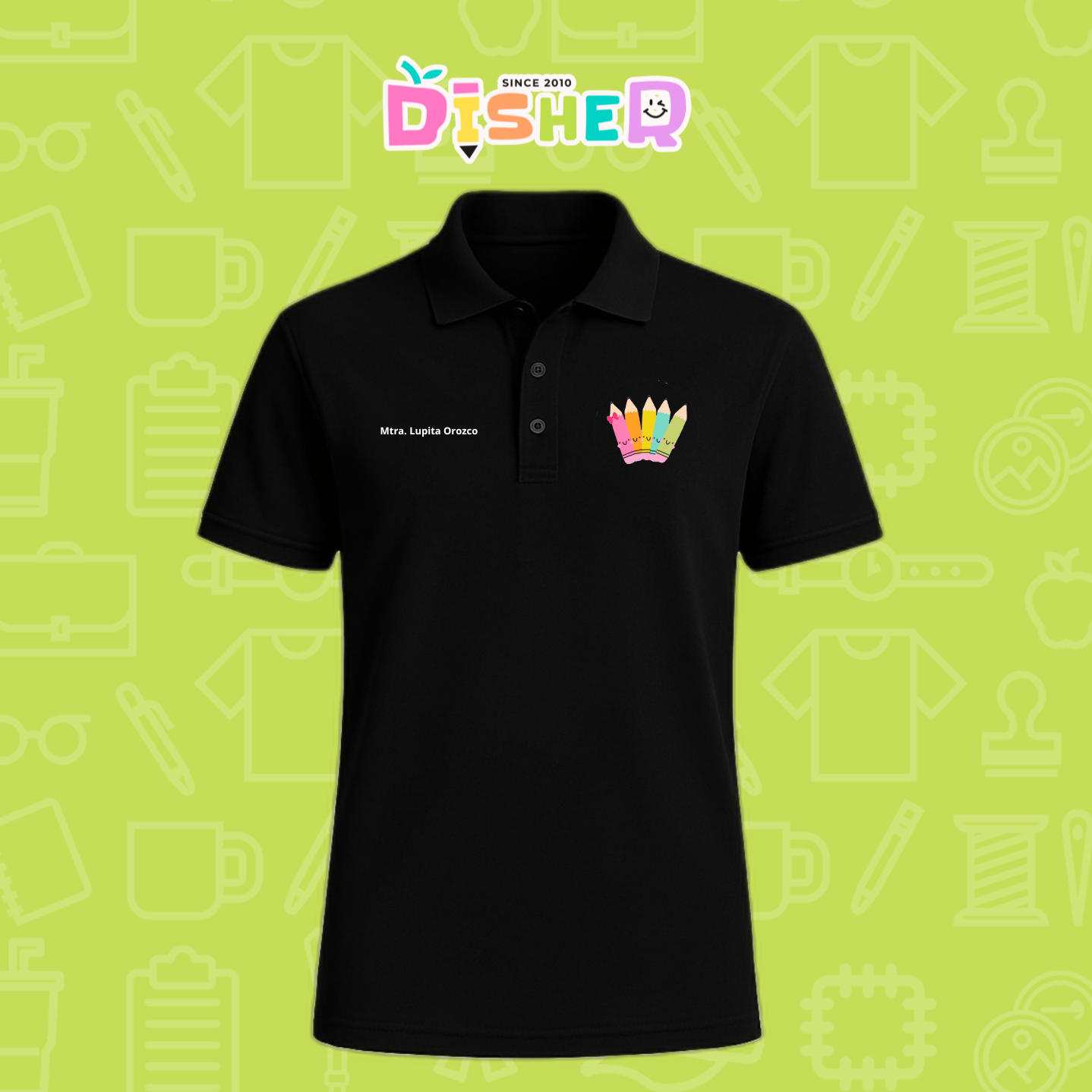 PBD-C-0042: Polo Bordada Dry Fit Caballero I Amigas crayolas