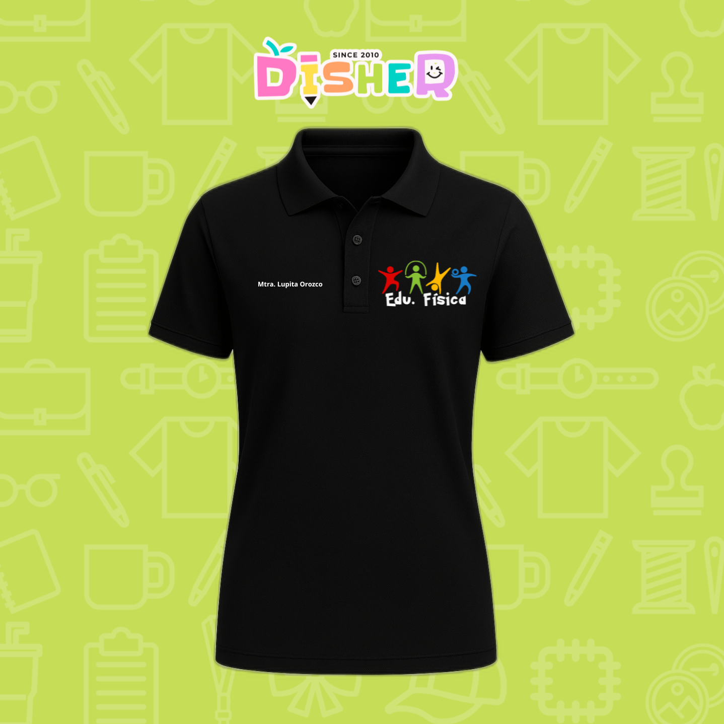 PBD-D-090: Polo Bordada Dry Fit Dama I Educación física