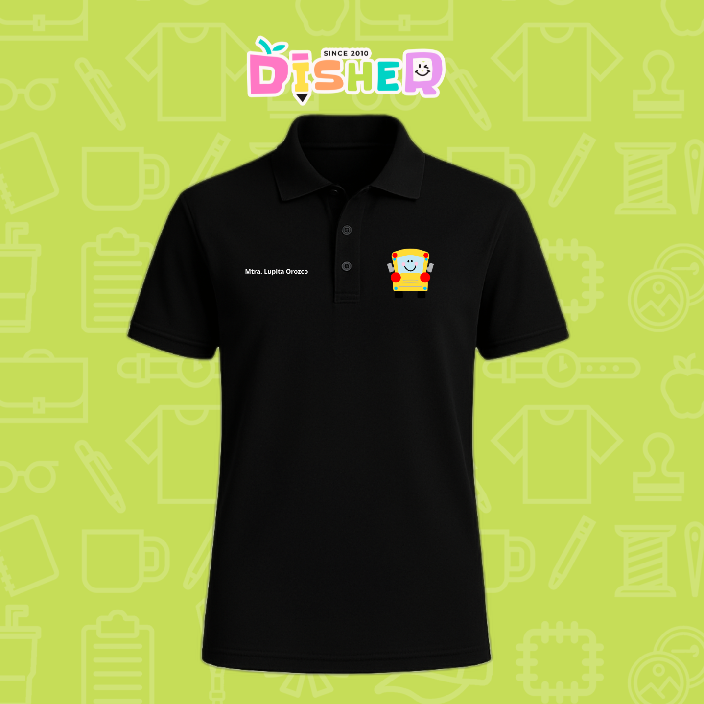 PBD-C-0035: Polo Bordada Dry Fit Caballero I Smile bus