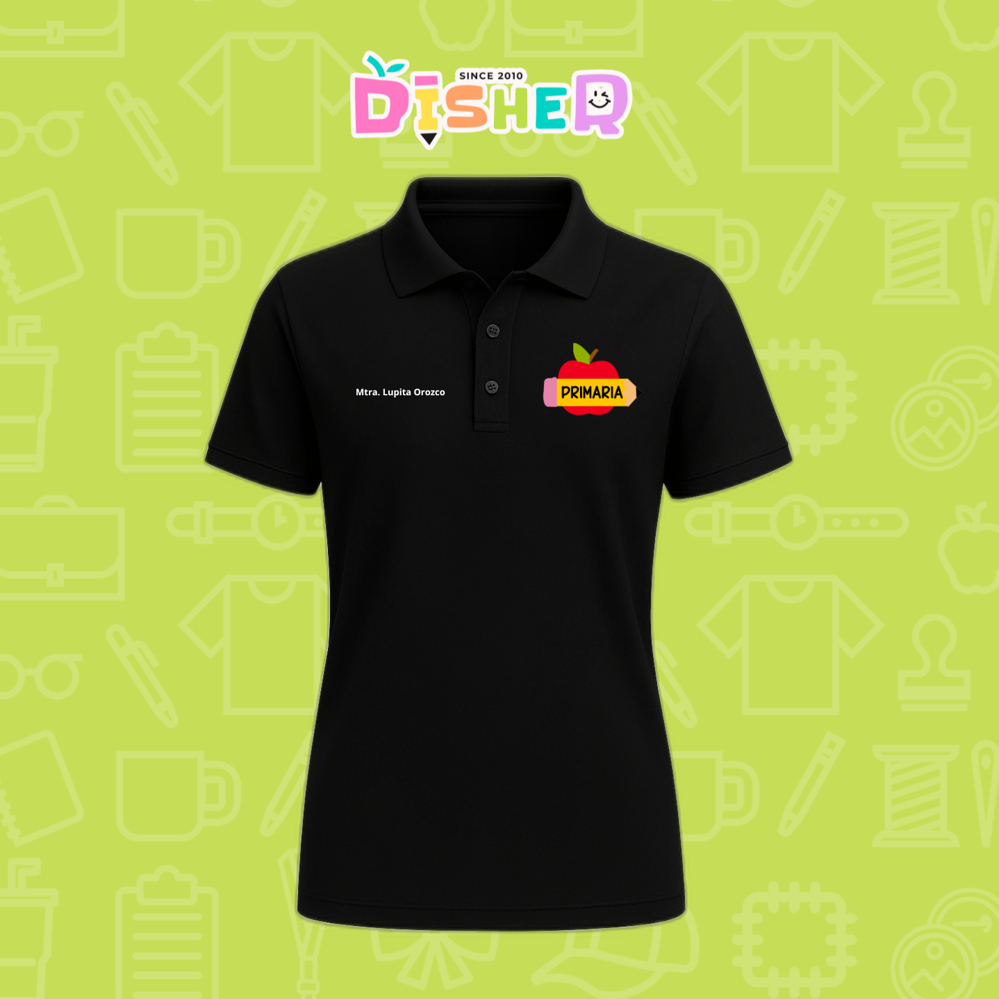 PBD-D-085: Polo Bordada Dry Fit Dama I Manzana primaria