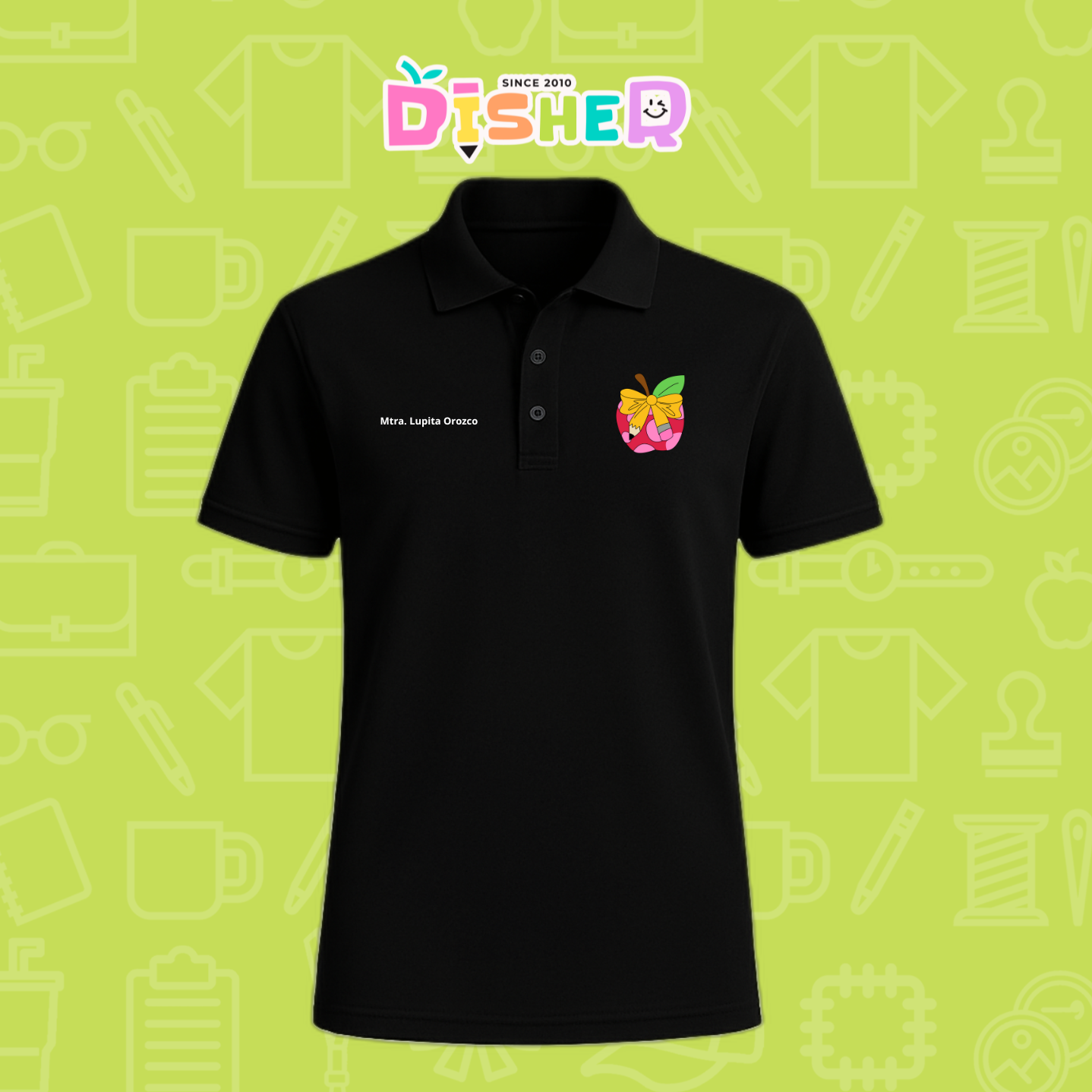 PBD-C-0012: Polo Bordada Dry Fit Caballero I Manzana moño