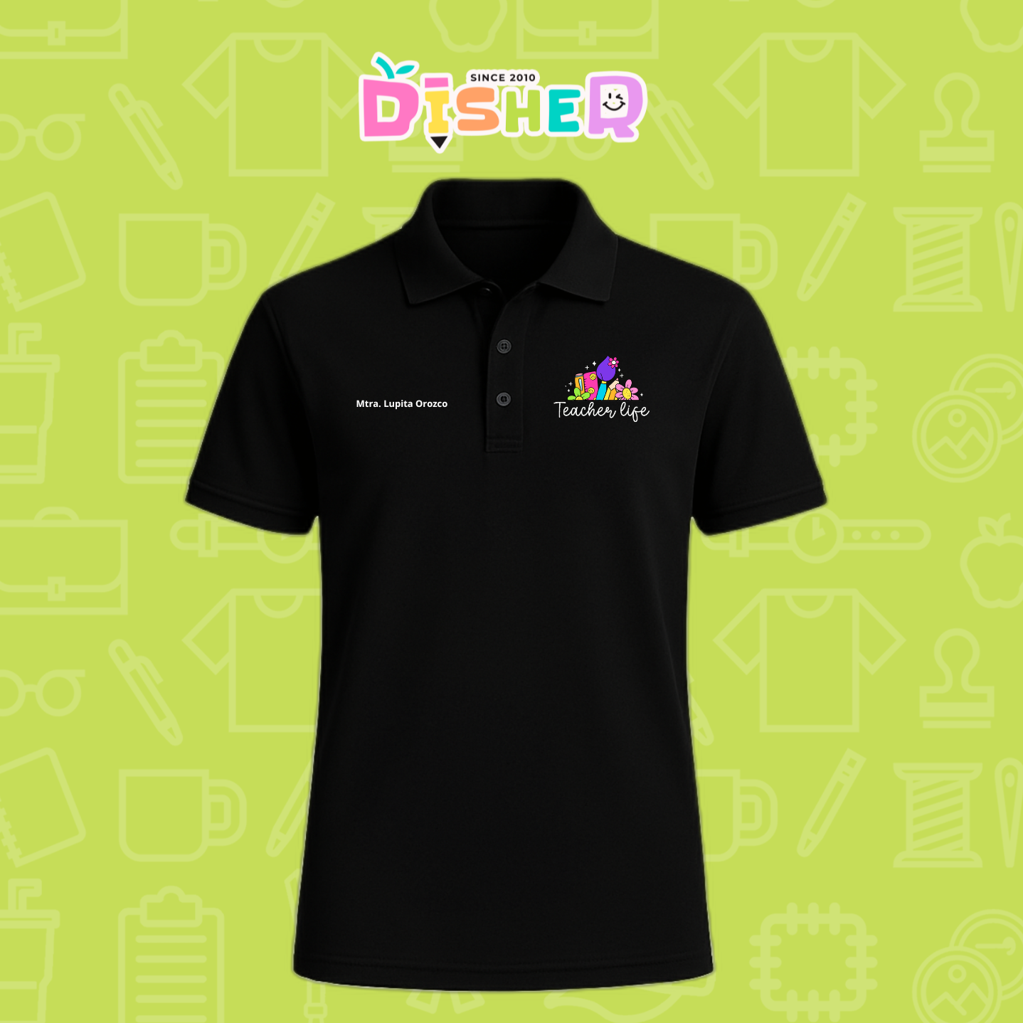 PBD-C-0039: Polo Bordada Dry Fit Caballero I Teacherlife