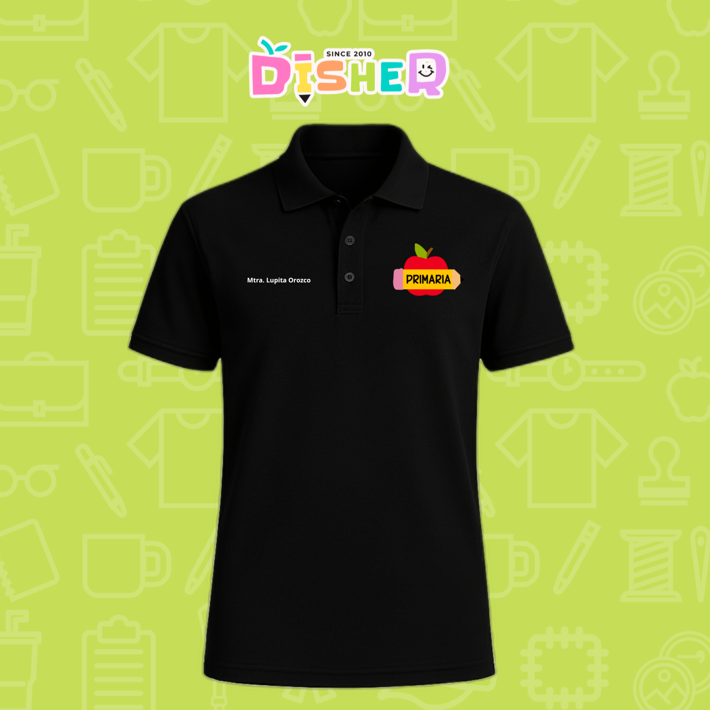 PBD-C-0086: Polo Bordada Dry Fit Caballero I Teacher rainbow