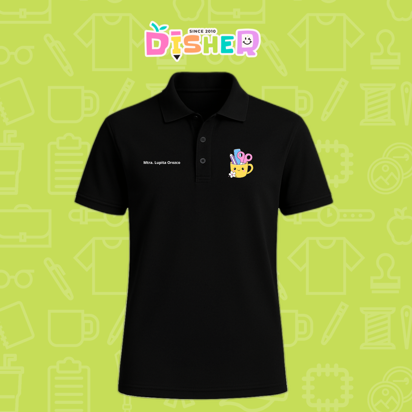PBD-C-0052: Polo Bordada Dry Fit Caballero I Tacita útiles