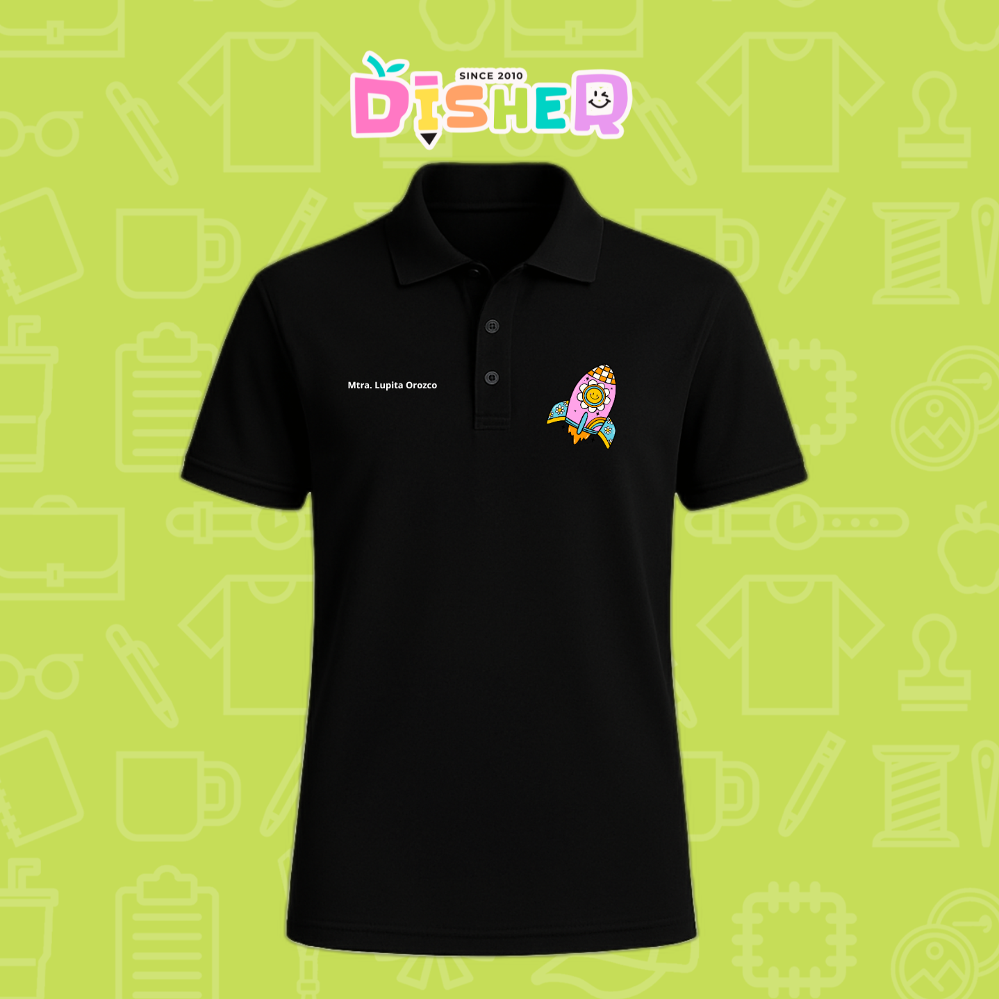 PBD-C-0027: Polo Bordada Dry Fit Caballero I Cohete