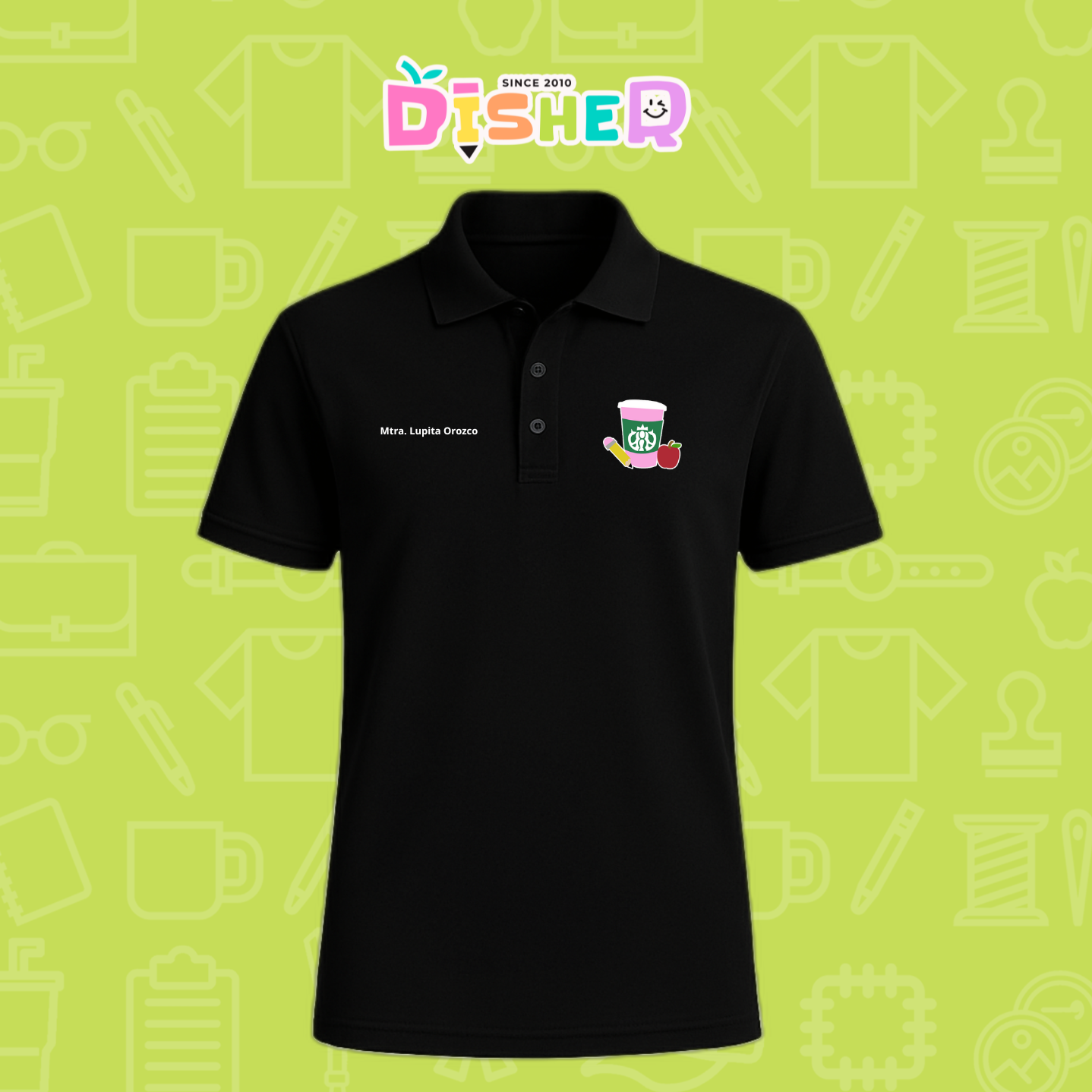 PBD-C-0037: Polo Bordada Dry Fit Caballero I Teacher Starbucks