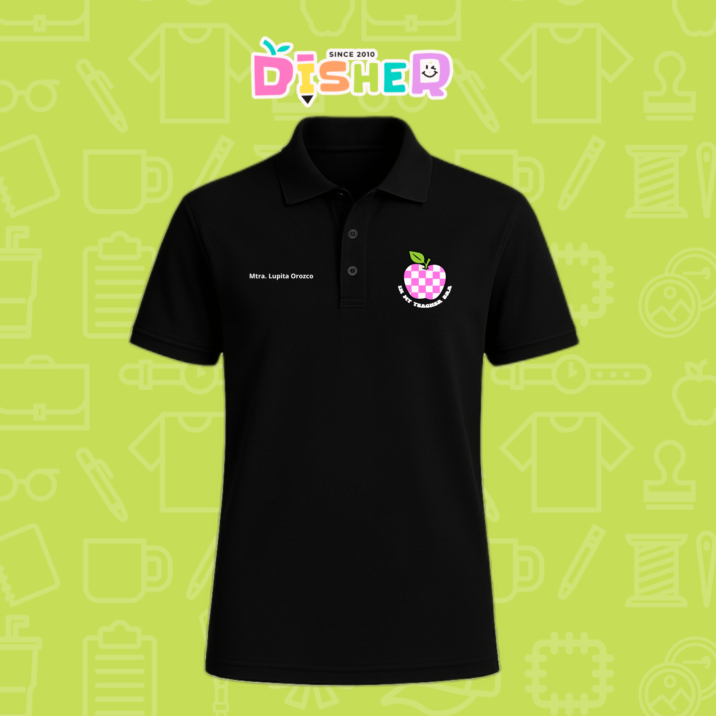PBD-C-0026: Polo Bordada Dry Fit Caballero I Manzana cuadros