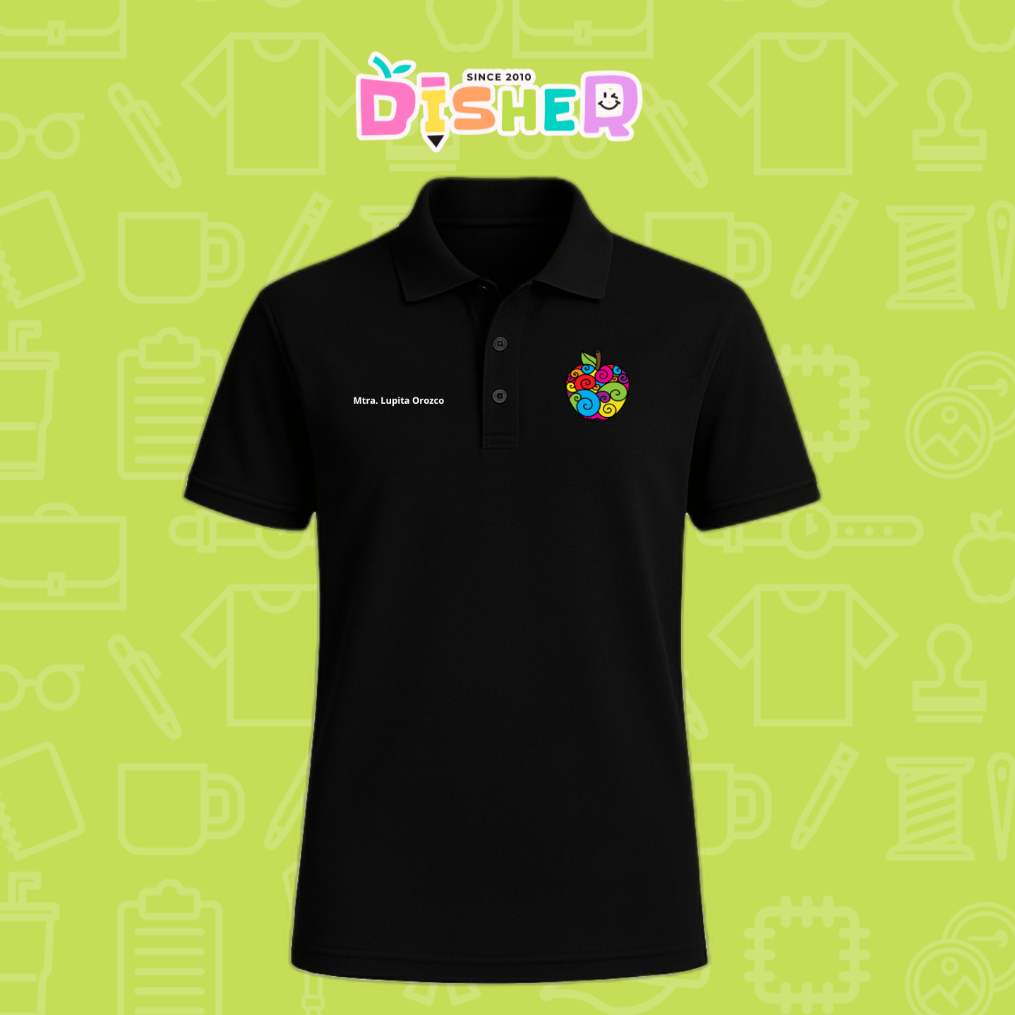 PBD-C-0067: Polo Bordada Dry Fit Caballero I Manzana risco