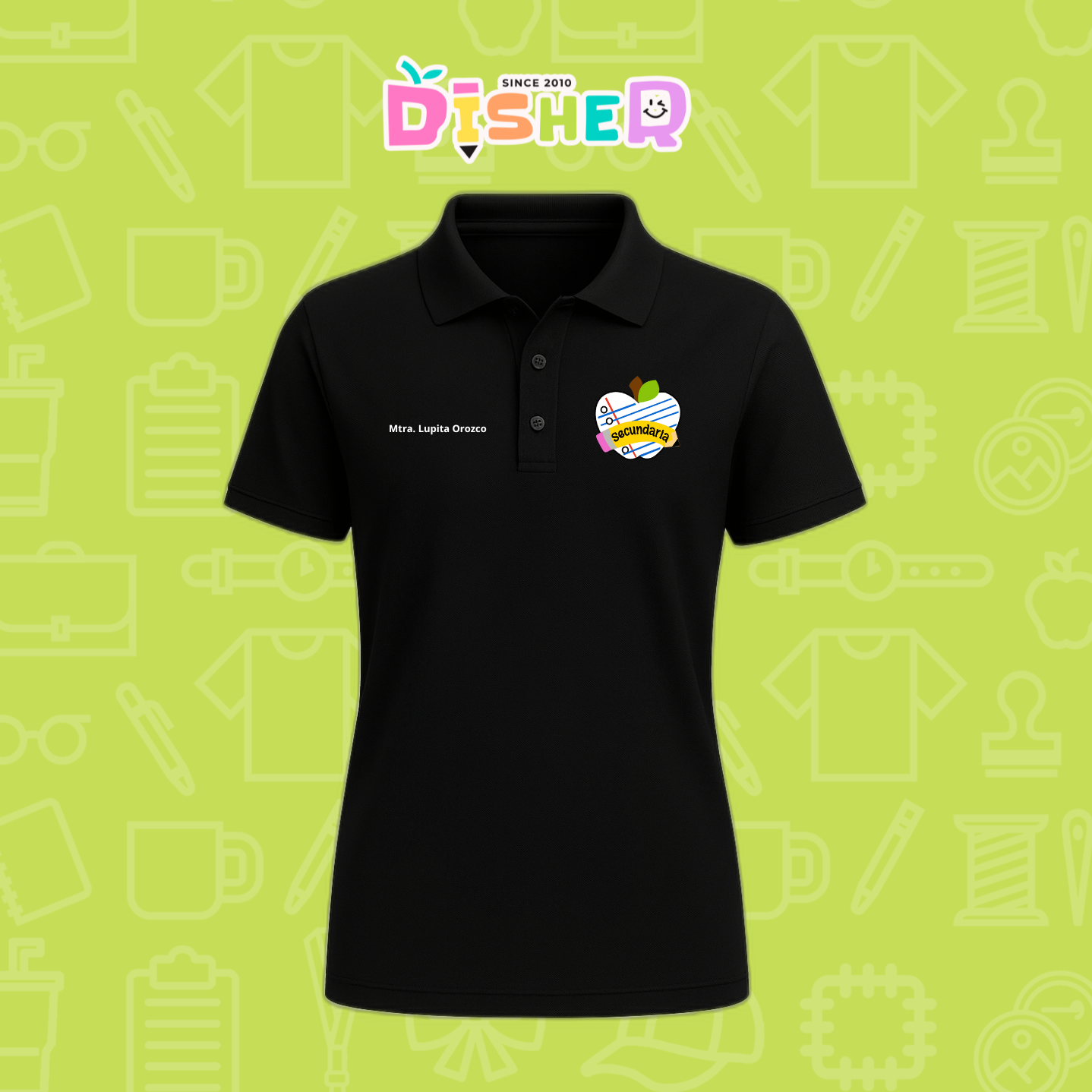 PBD-D-094: Polo Bordada Dry Fit Dama I Corazón papel secundaria
