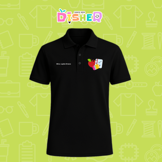 PBD-C-0088: Polo Bordada Dry Fit Caballero I Útiles manzana lápiz