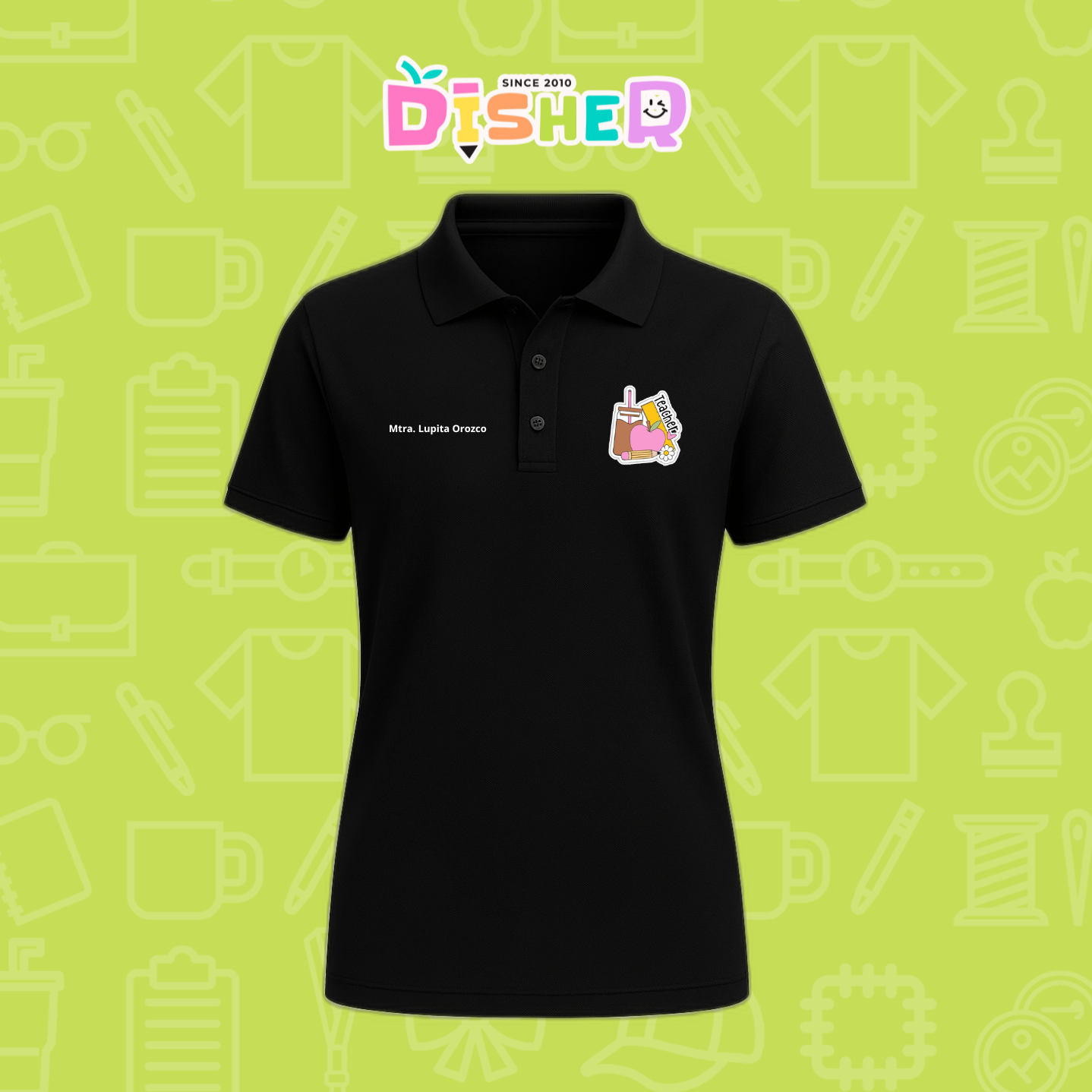 PBD-D-036: Polo Bordada Dry Fit Dama I Teacher coffe
