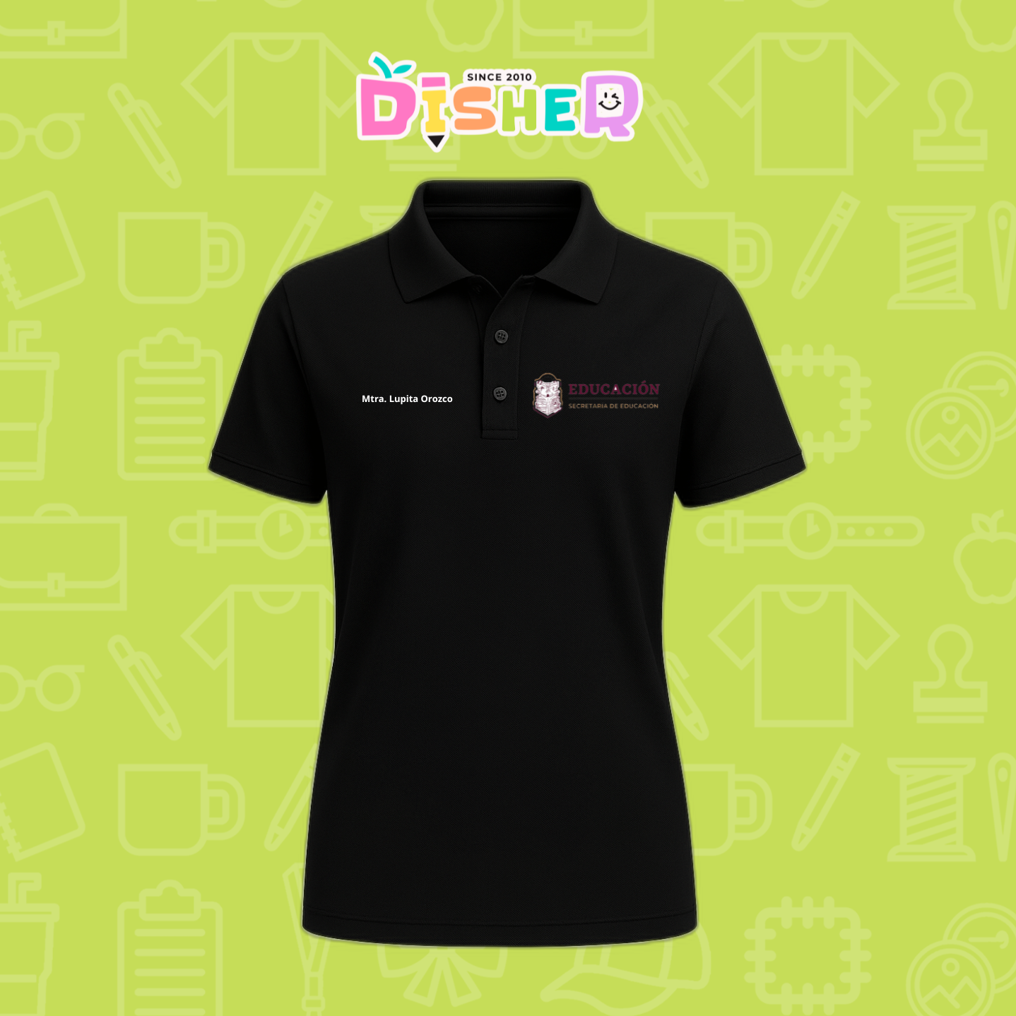 PBD-D-096: Polo Bordada Dry Fit Dama I Educación