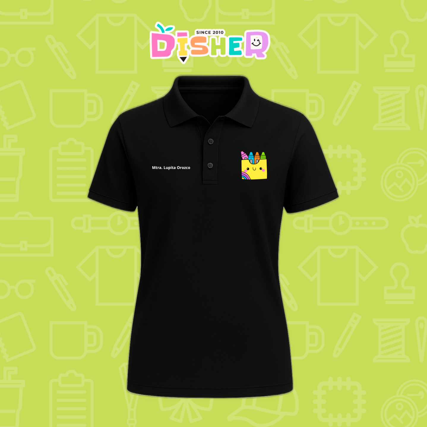 PBD-D-016: Polo Bordada Dry Fit Dama I Cajita crayola