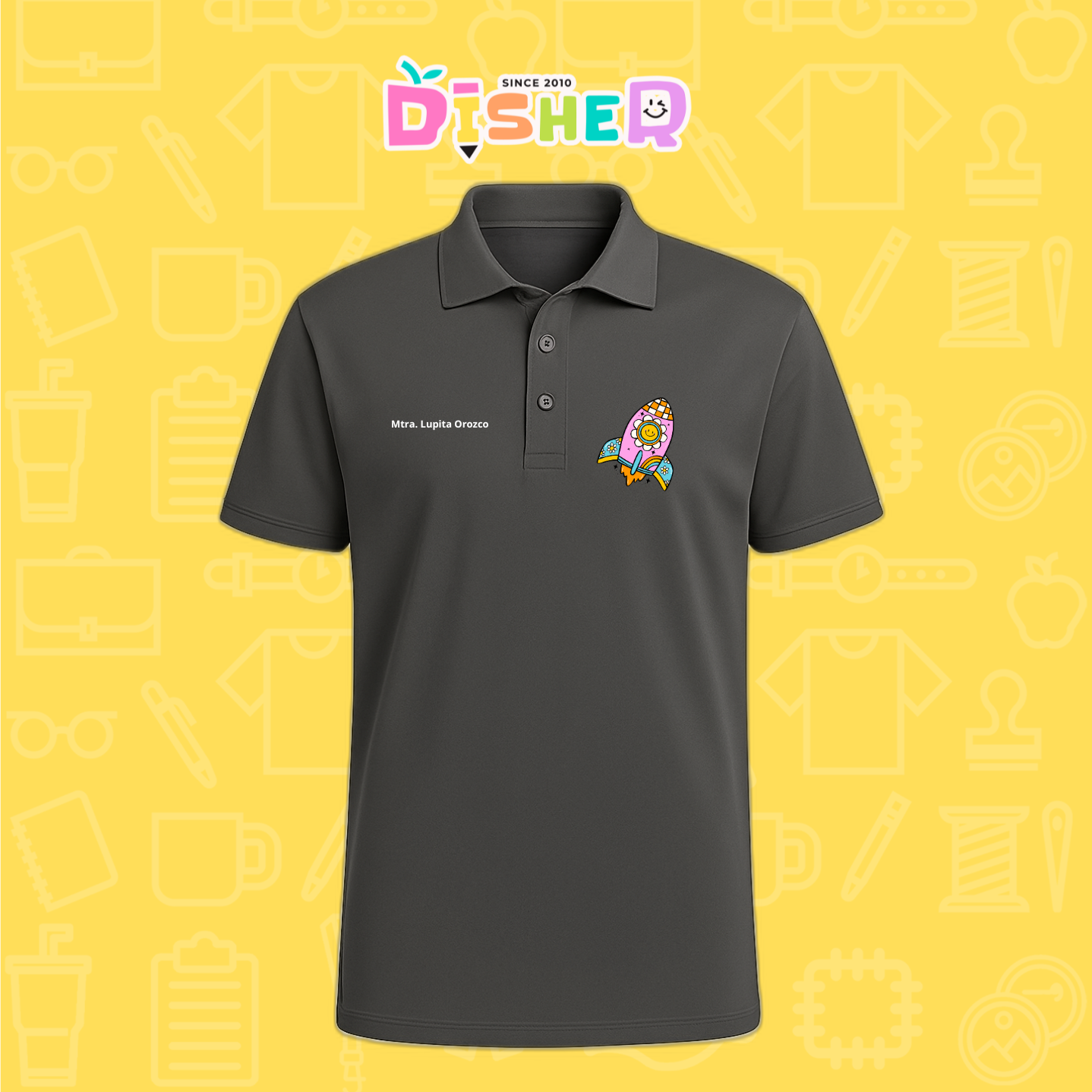 PBD-C-0027: Polo Bordada Dry Fit Caballero I Cohete