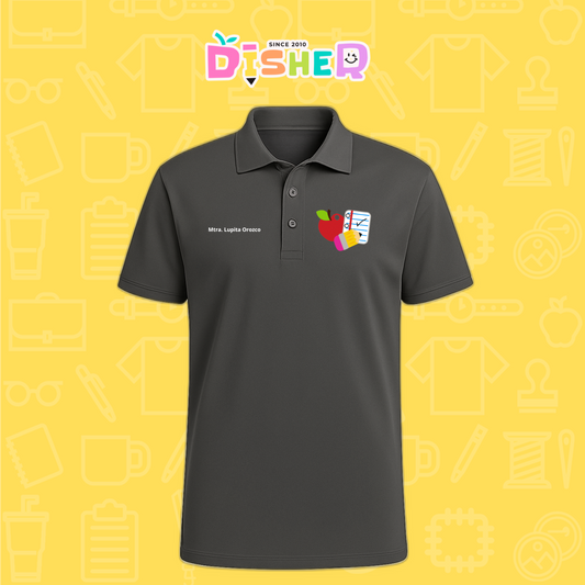 PBD-C-0088: Polo Bordada Dry Fit Caballero I Útiles manzana lápiz