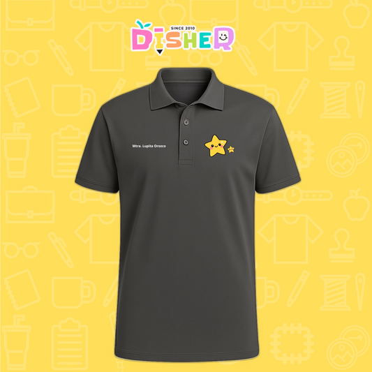 PBD-C-0046: Polo Bordada Dry Fit Caballero I Estrellitas