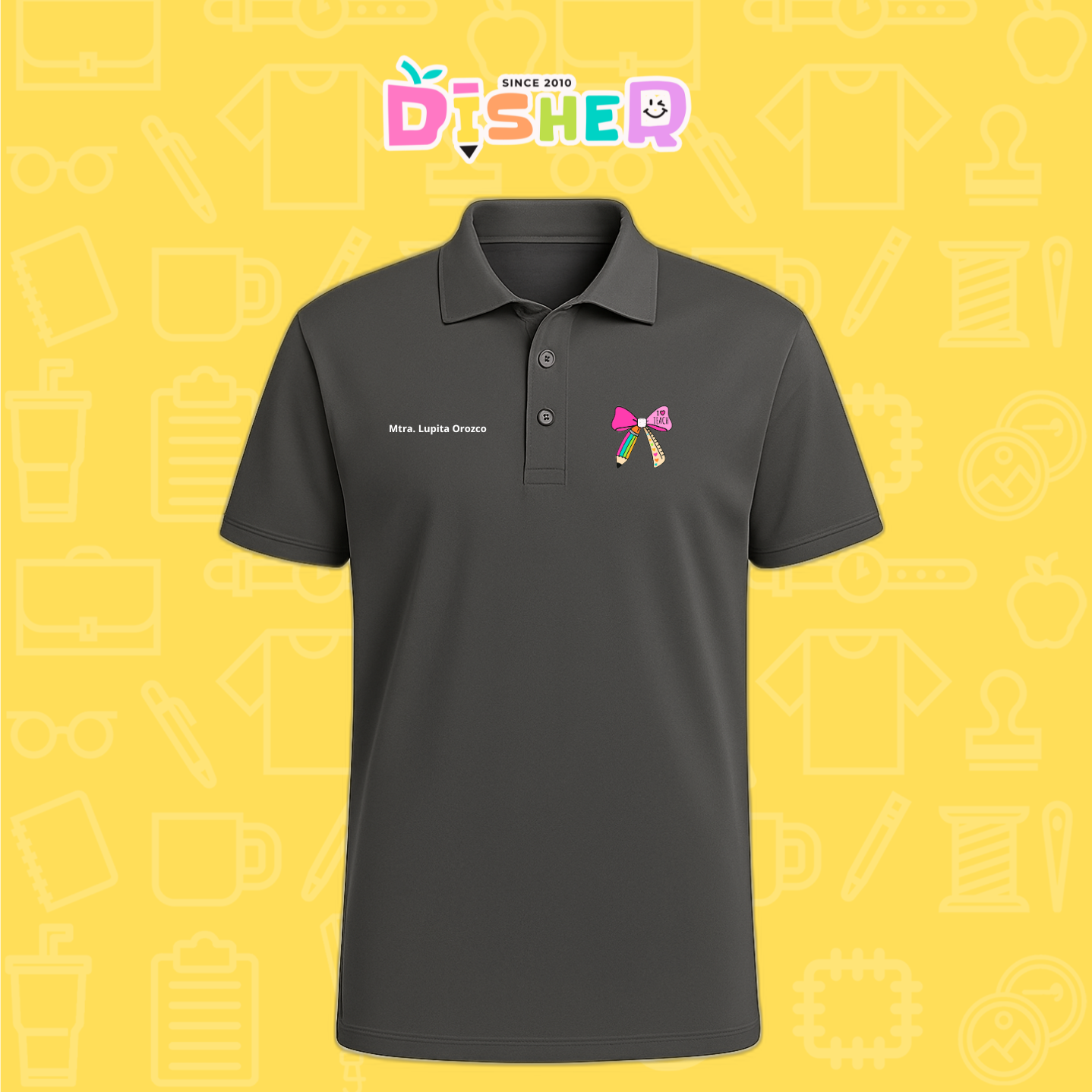 PBD-C-0040: Polo Bordada Dry Fit Caballero I Moño arcoiris
